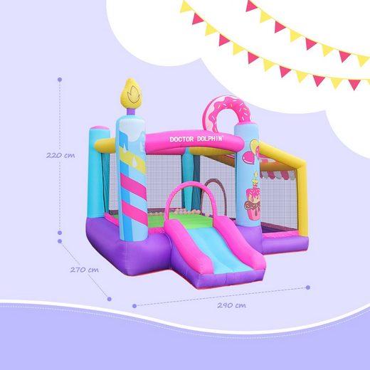 oryxearth-bouncy-castle-h-pfburg-mit-gebl-se-290-cm-f-r-3-kinder image 2