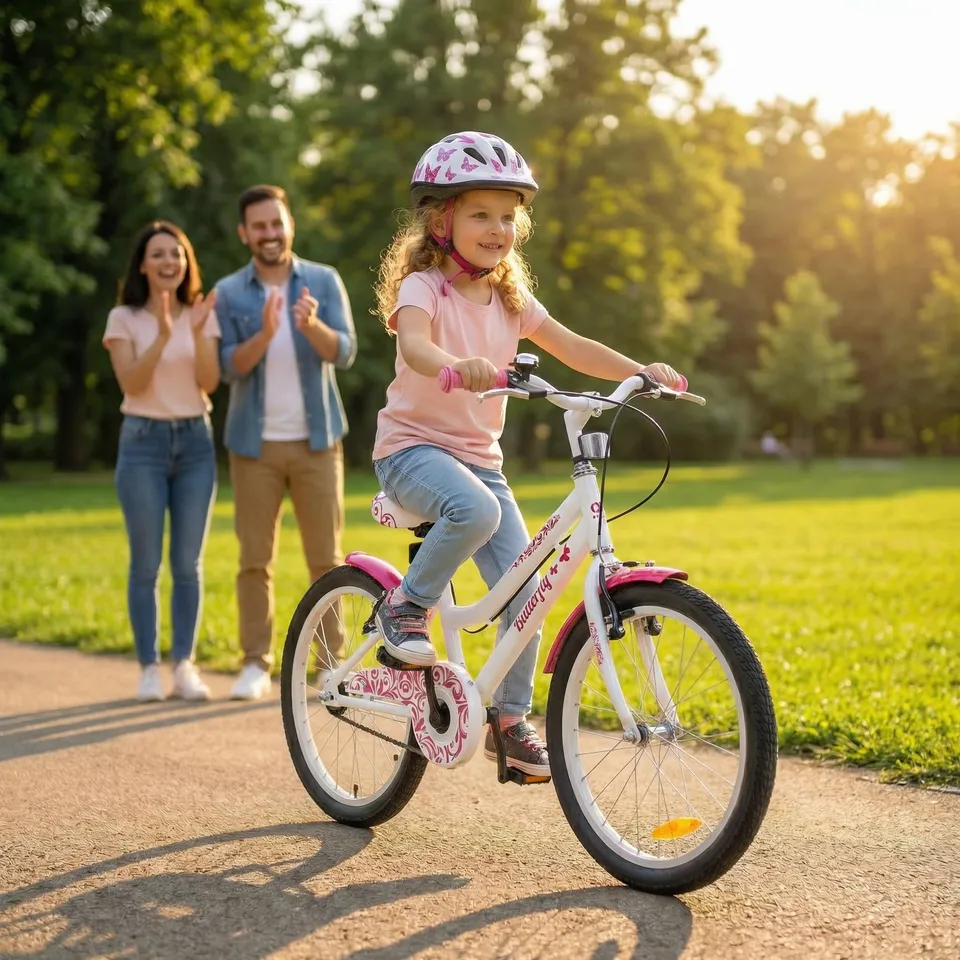 actionbikes-butterfly-kinderfahrrad-20-zoll-wei-pink-6-9-jahre image 1