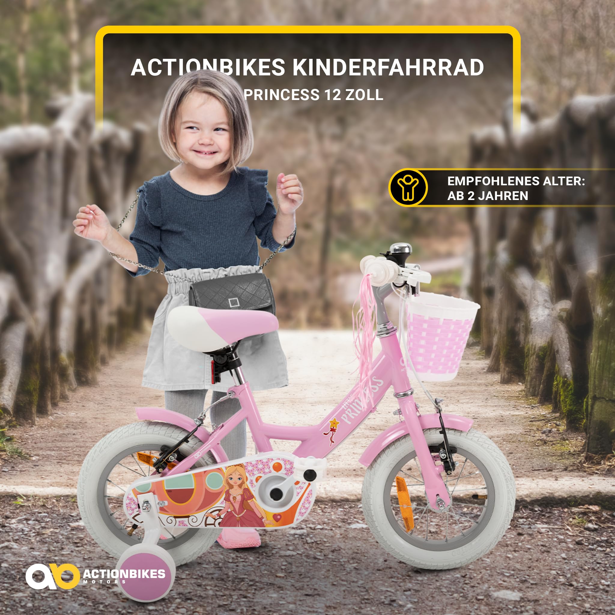 actionbikes-princess-kinderfahrrad-12-zoll-rosa-mit-st-tzr-dern image 2