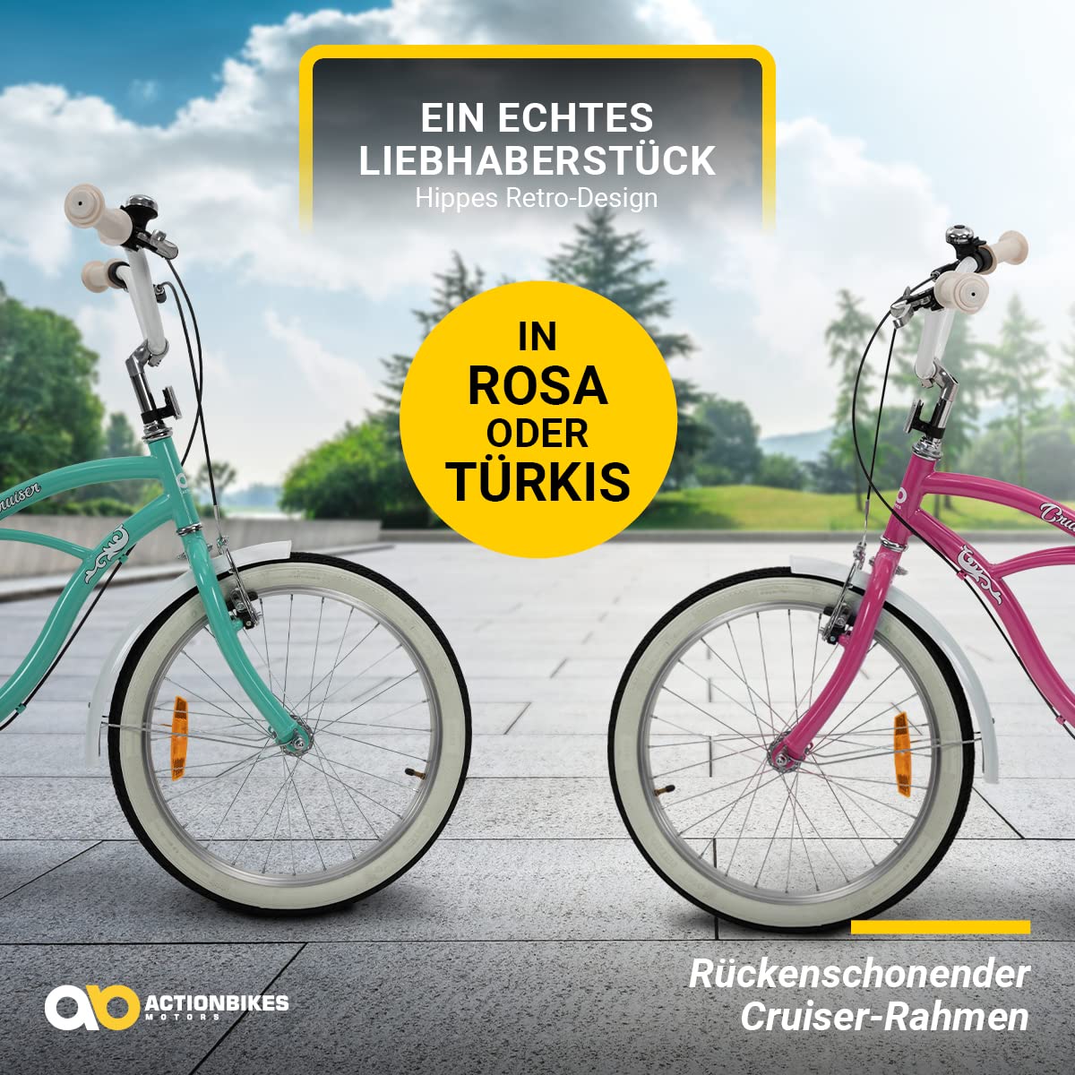 actionbikes-cruiser-kinderfahrrad-20-zoll-rosa-6-9-jahre image 4
