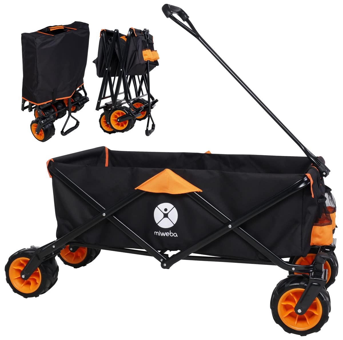 actionbikes-motors-bollerwagen-mb-30-orange-faltbar-120-kg image 1