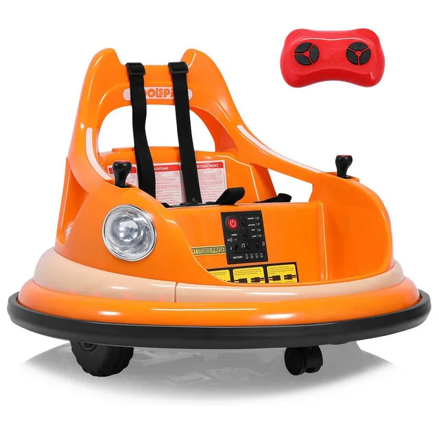 oryxearth-ride-on-autoscooter-12v-bumper-car-orange-360 image 1