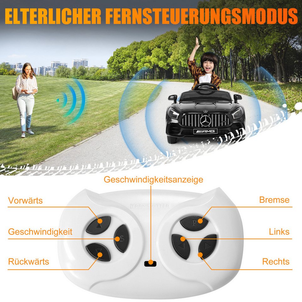 oryxearth-mercedes-benz-gtr-kinder-elektroauto-schwarz image 3