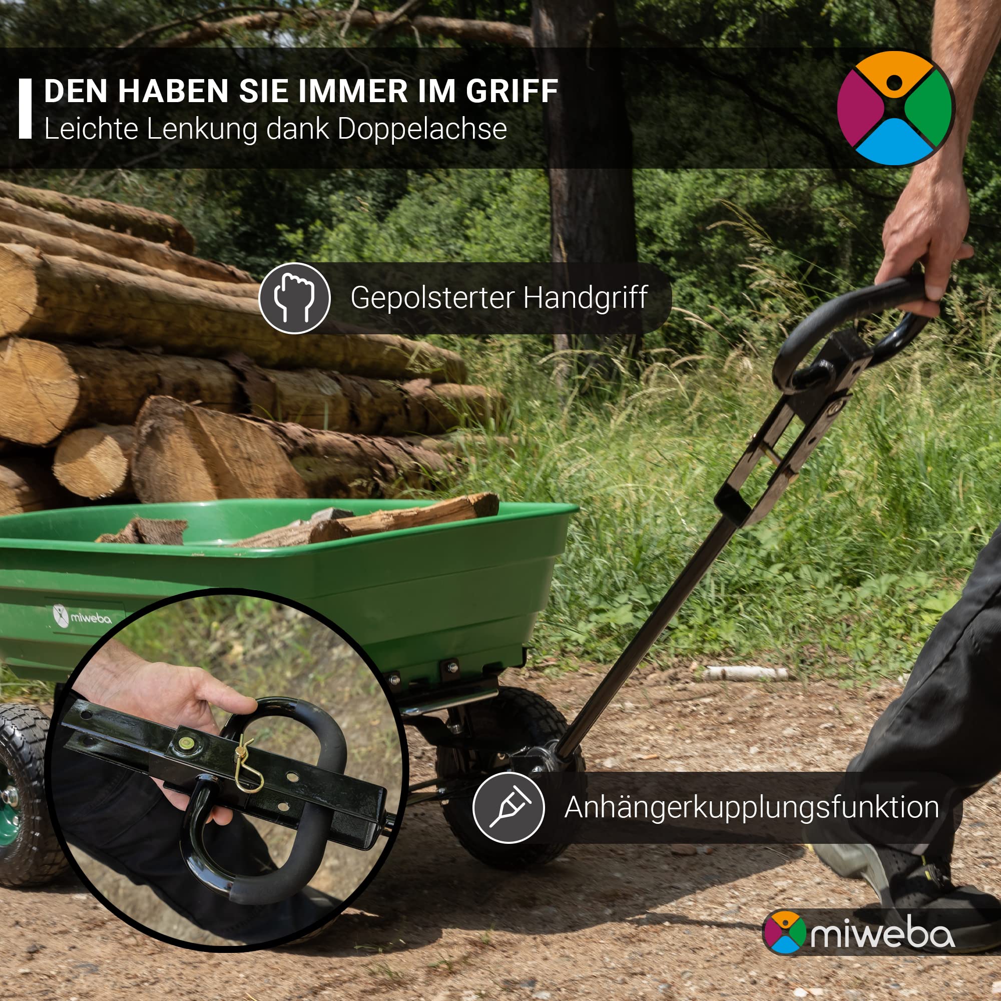 miweba-dumper-bollerwagen-gr-n-300-kg-mit-kippfunktion image 5