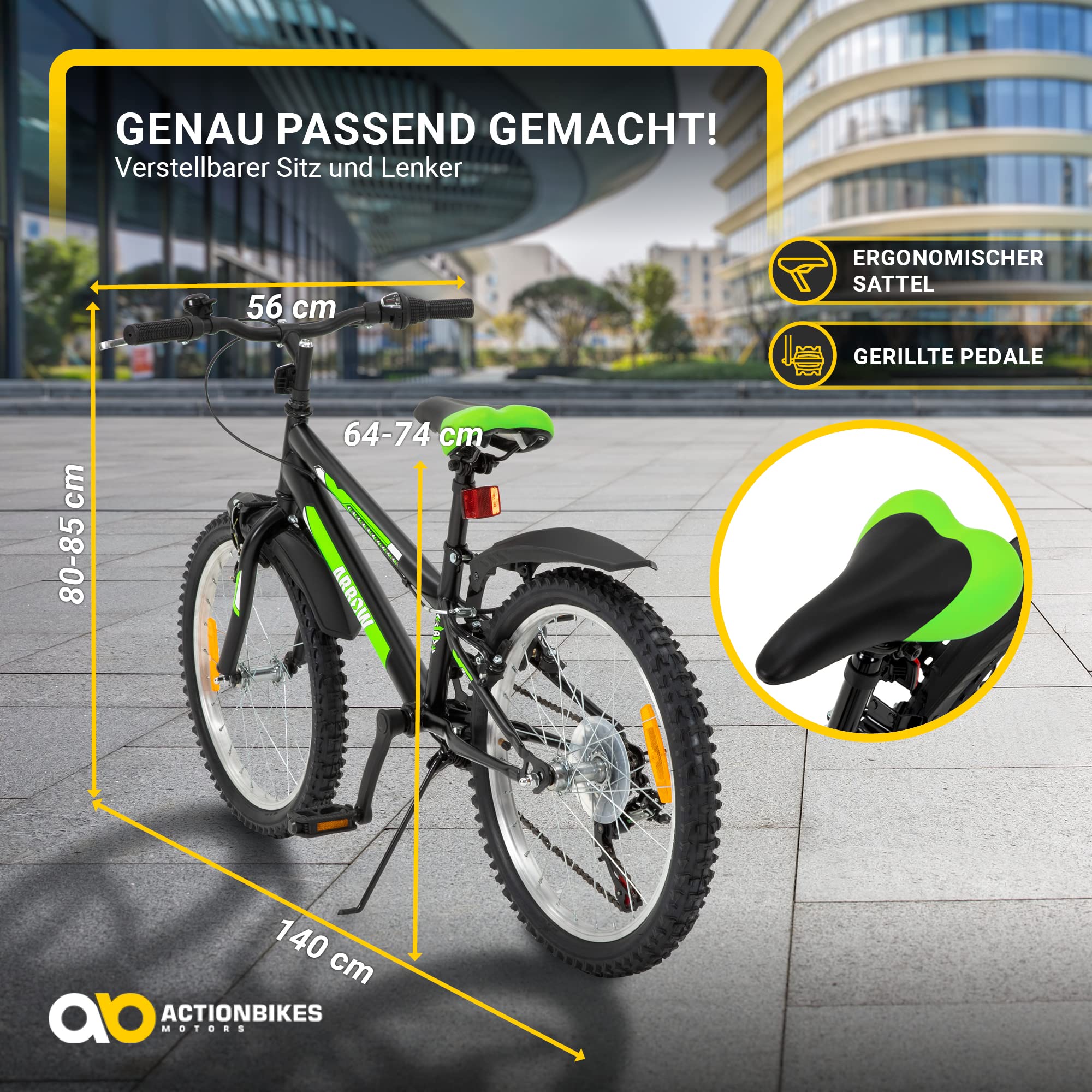 actionbikes-arrow-kinderfahrrad-20-zoll-schwarz-gr-n-6-gang image 6
