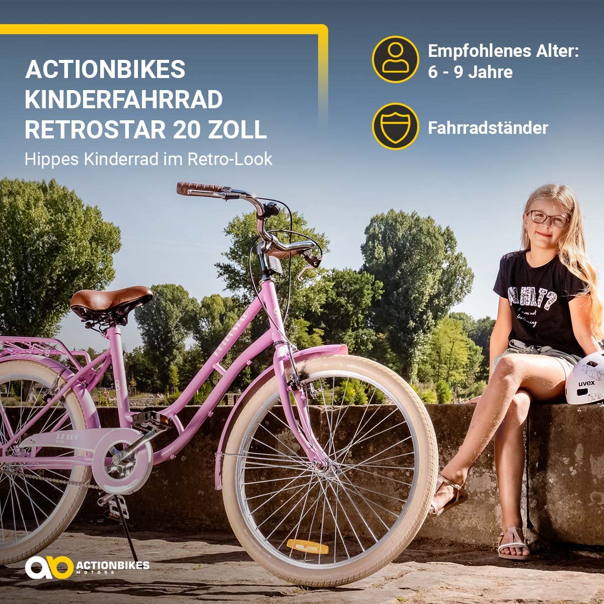 actionbikes-motors-retrostar-kinderfahrrad-20-zoll-rosa-retro image 2