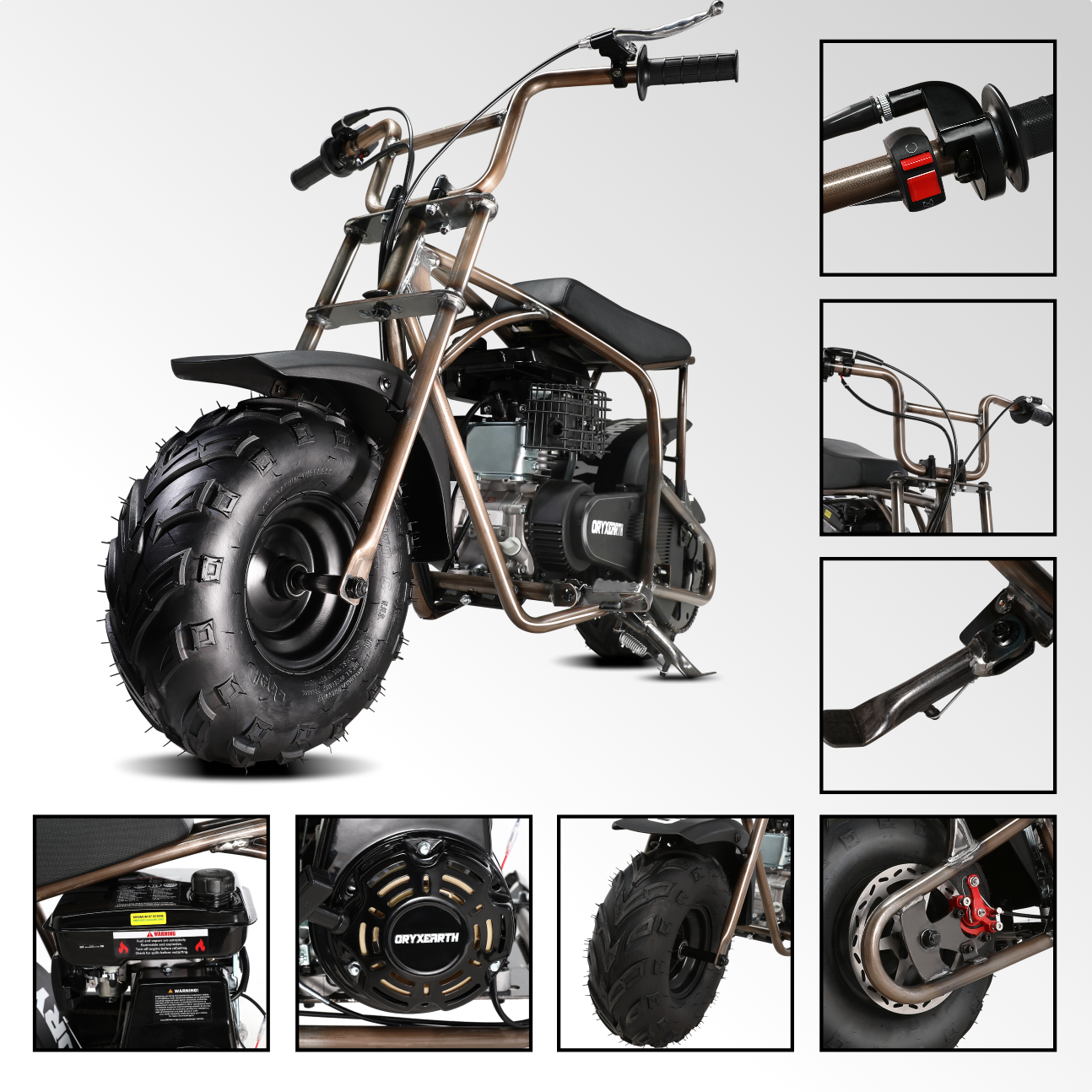 oryxearth-brm100p-1-mini-bike-105ccm-braun-4-takt image 6