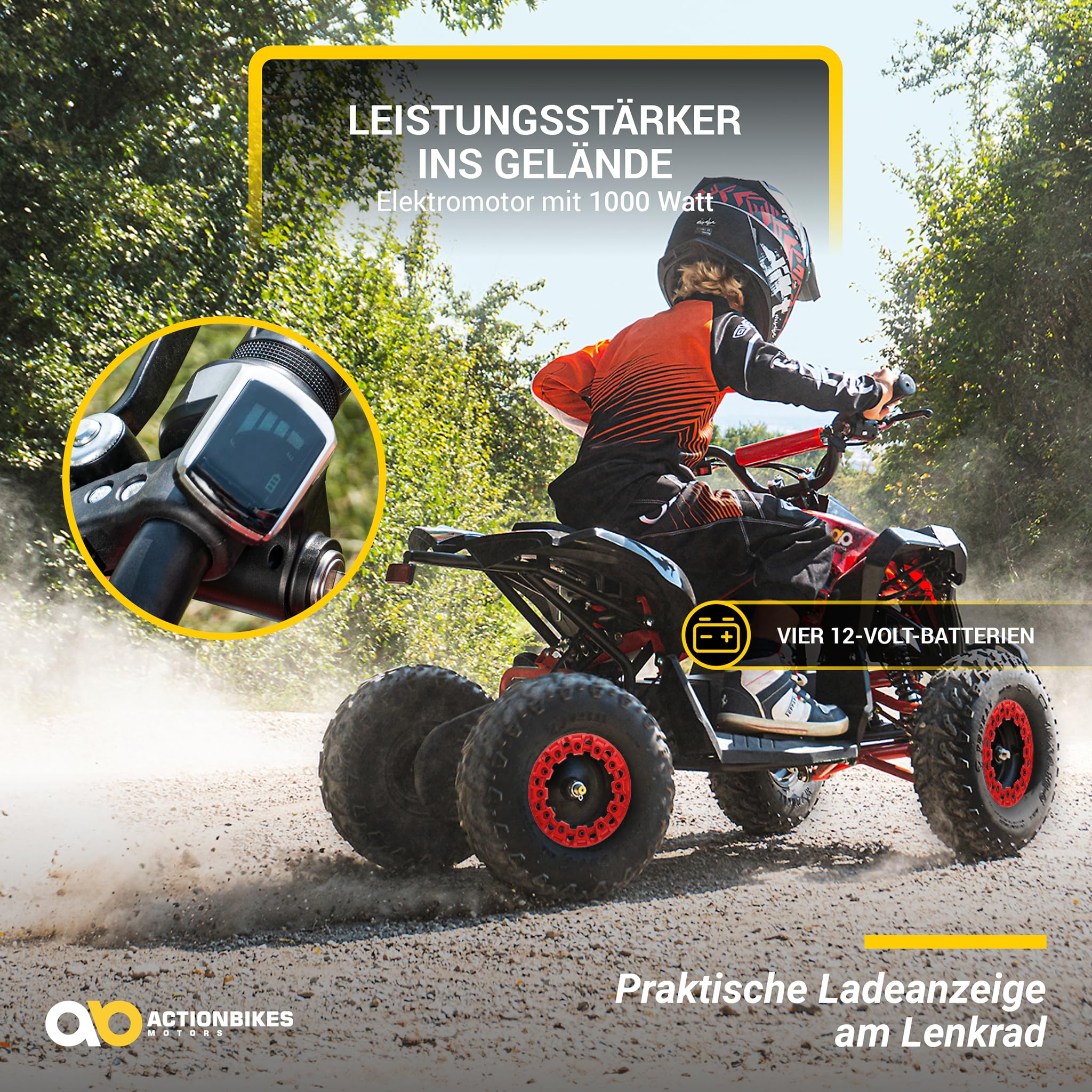 actionbikes-reneblade-kinderquad-elektro-1000w-schwarz-rot image 6