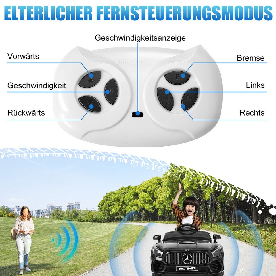 oryxearth-mercedes-benz-gtr-kinder-elektroauto-schwarz image 2