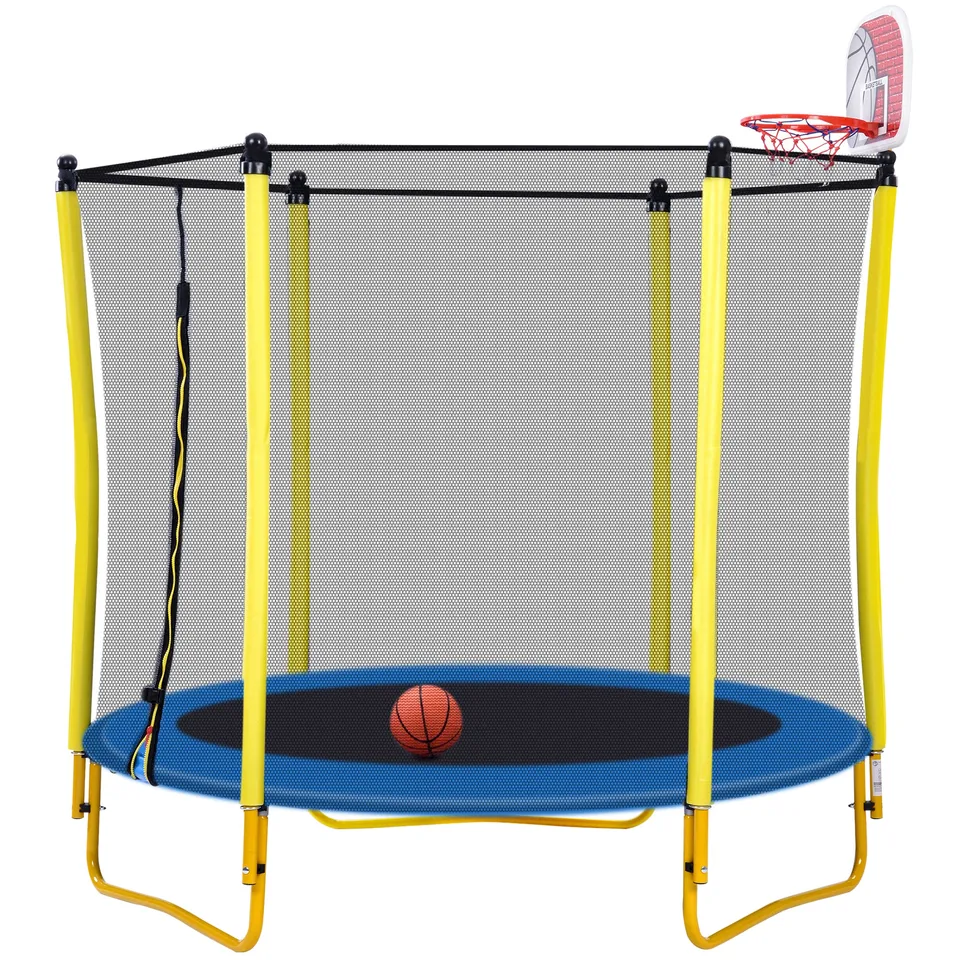 oryxearth-6ft-trampolin-mit-netz-und-leiter-183-cm-bis-120-kg image 1