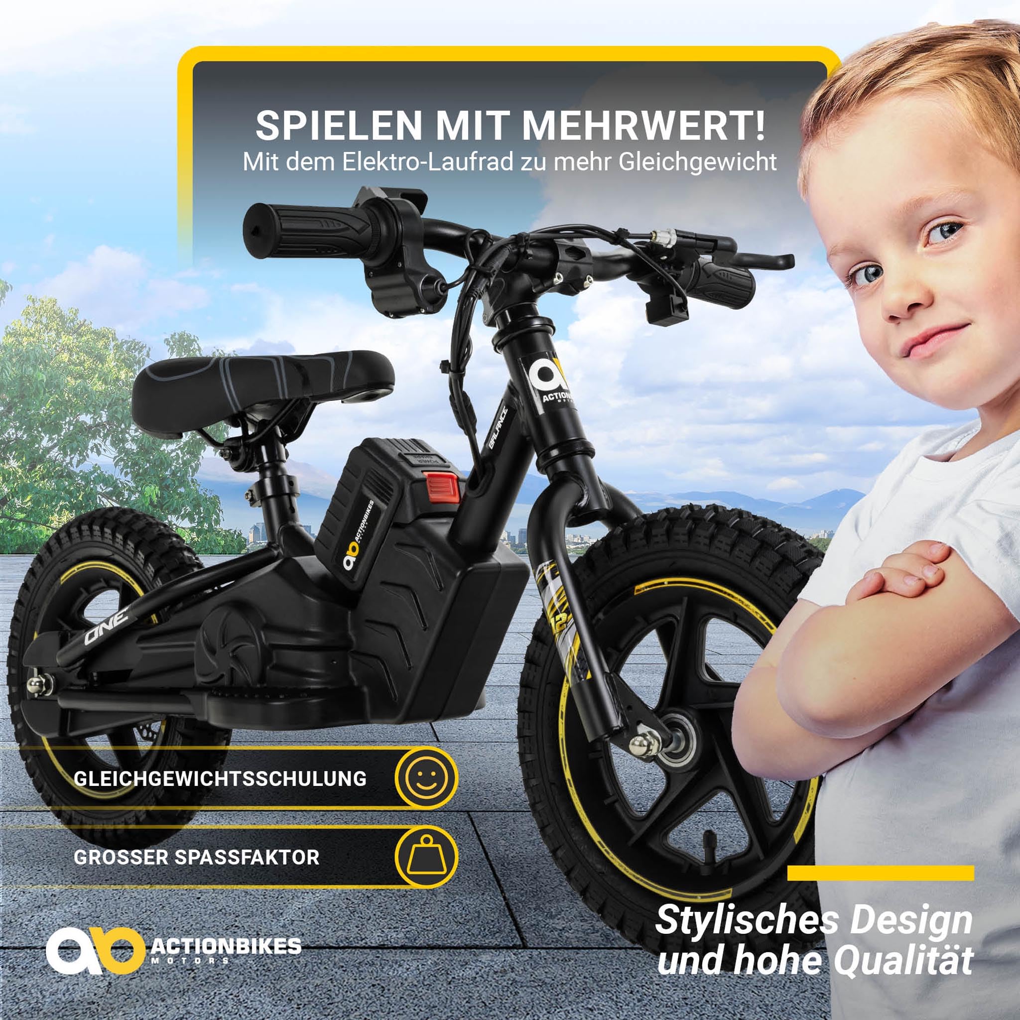 actionbikes-motors-balance-bike-laufrad-12-zoll-250w-14-km-h image 4