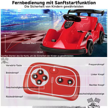 oryxearth-ride-on-go-kart-6v-kinderfahrzeug-rot-mit-fernbedienung image 6