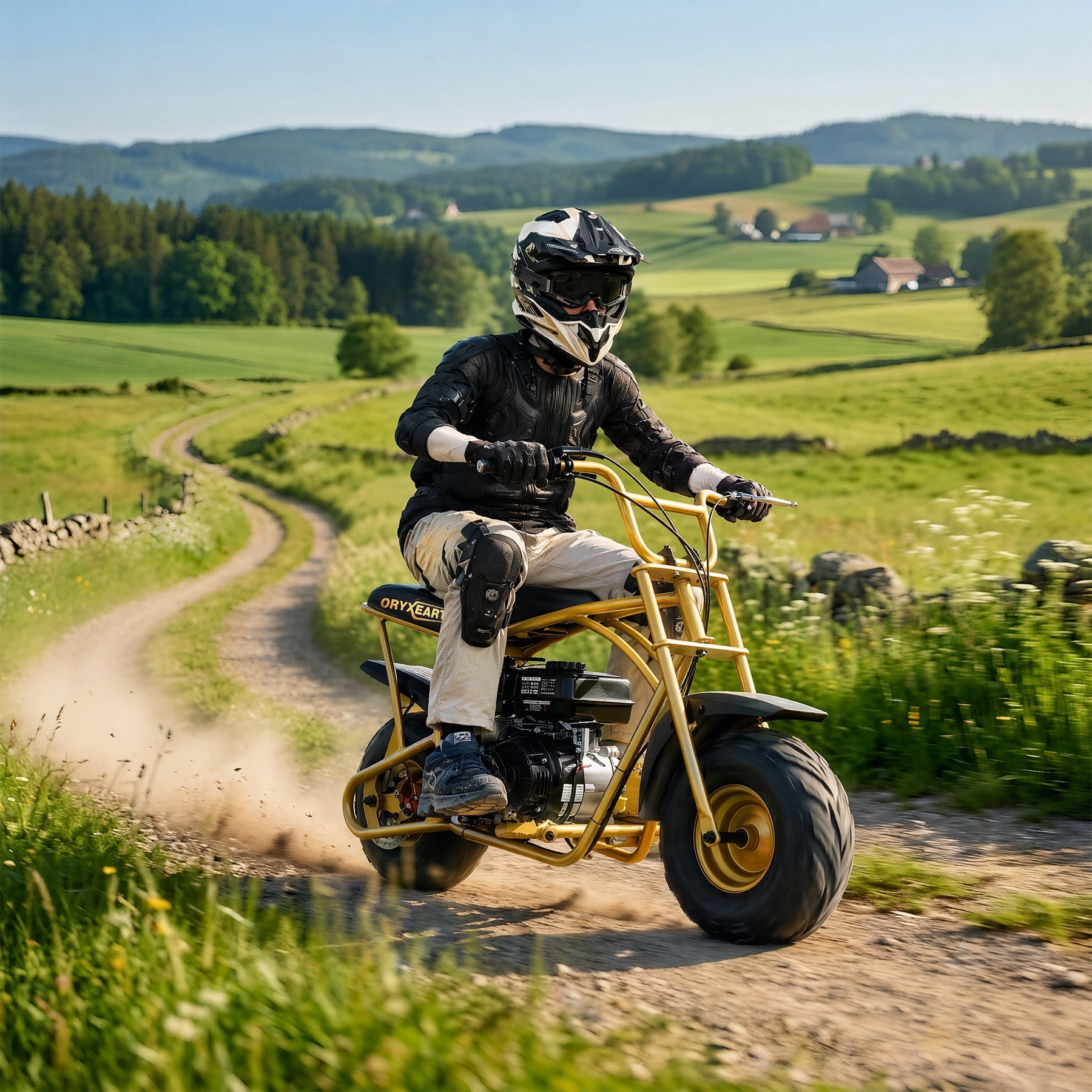 oryxearth-gas-mini-bike-brm100-1-minibike-99ccm-gold-220lbs image 5