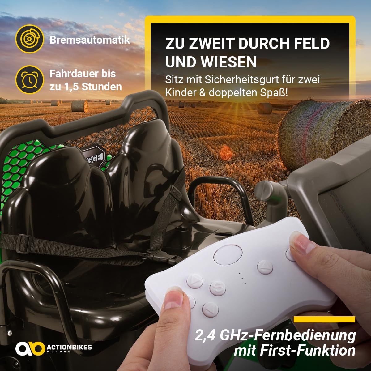 actionbikes-utv-a730-kinderauto-elektro-2-sitzer-gr-n image 6