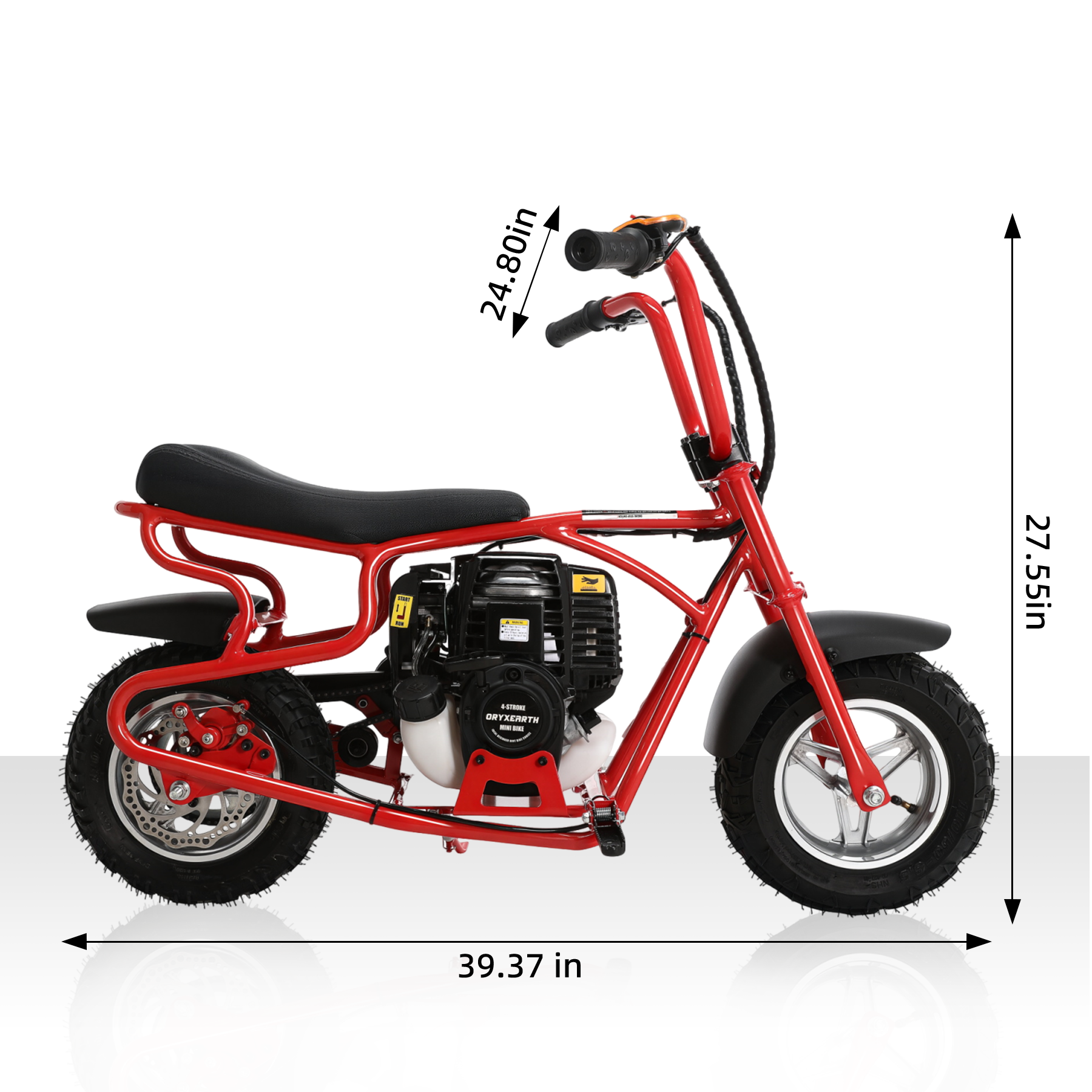oryxearth-gas-mini-bike-dirt-bike-37-7cc-benzin-rot image 2