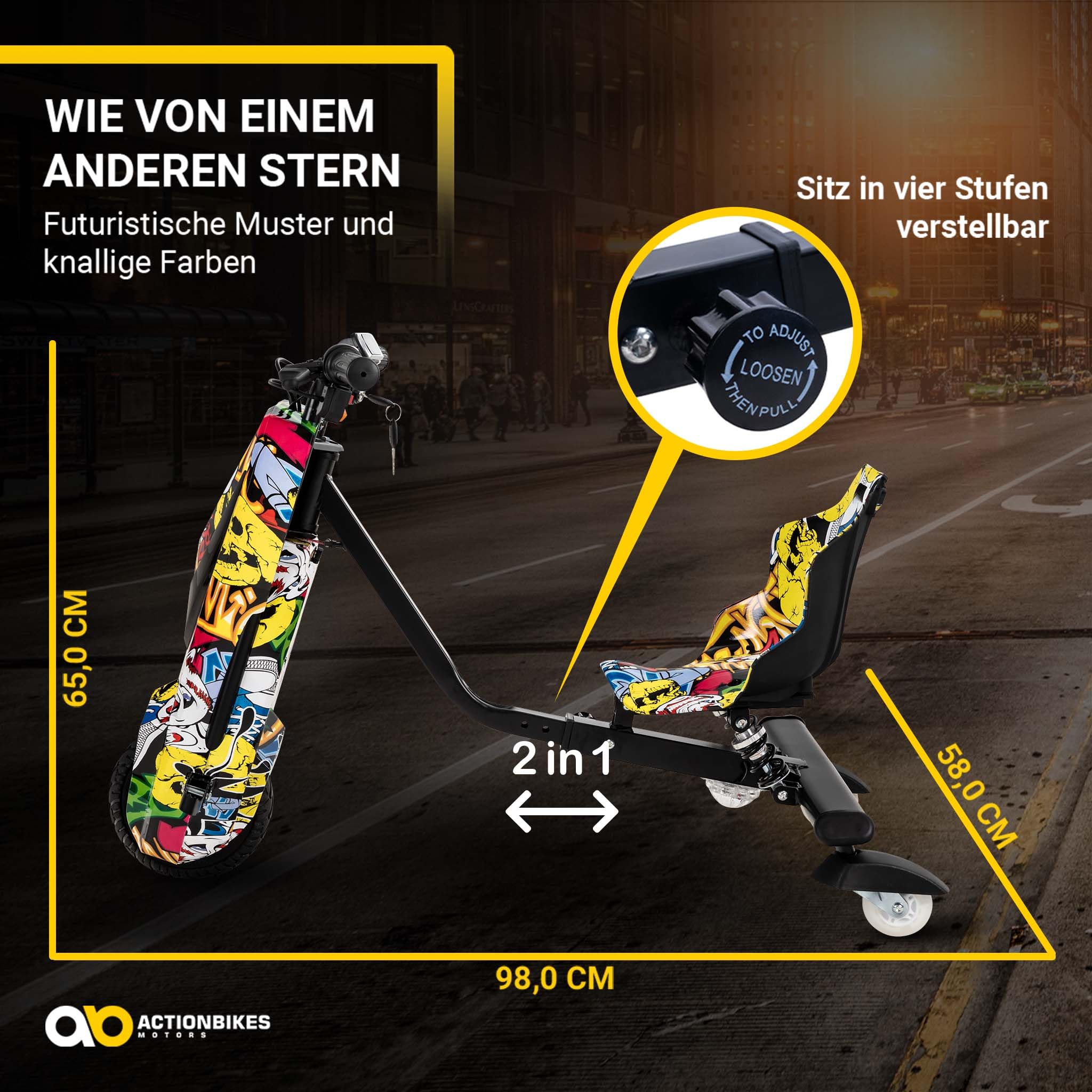 actionbikes-motors-driftscooter-elektro-grafit-gelb-250-watt image 7