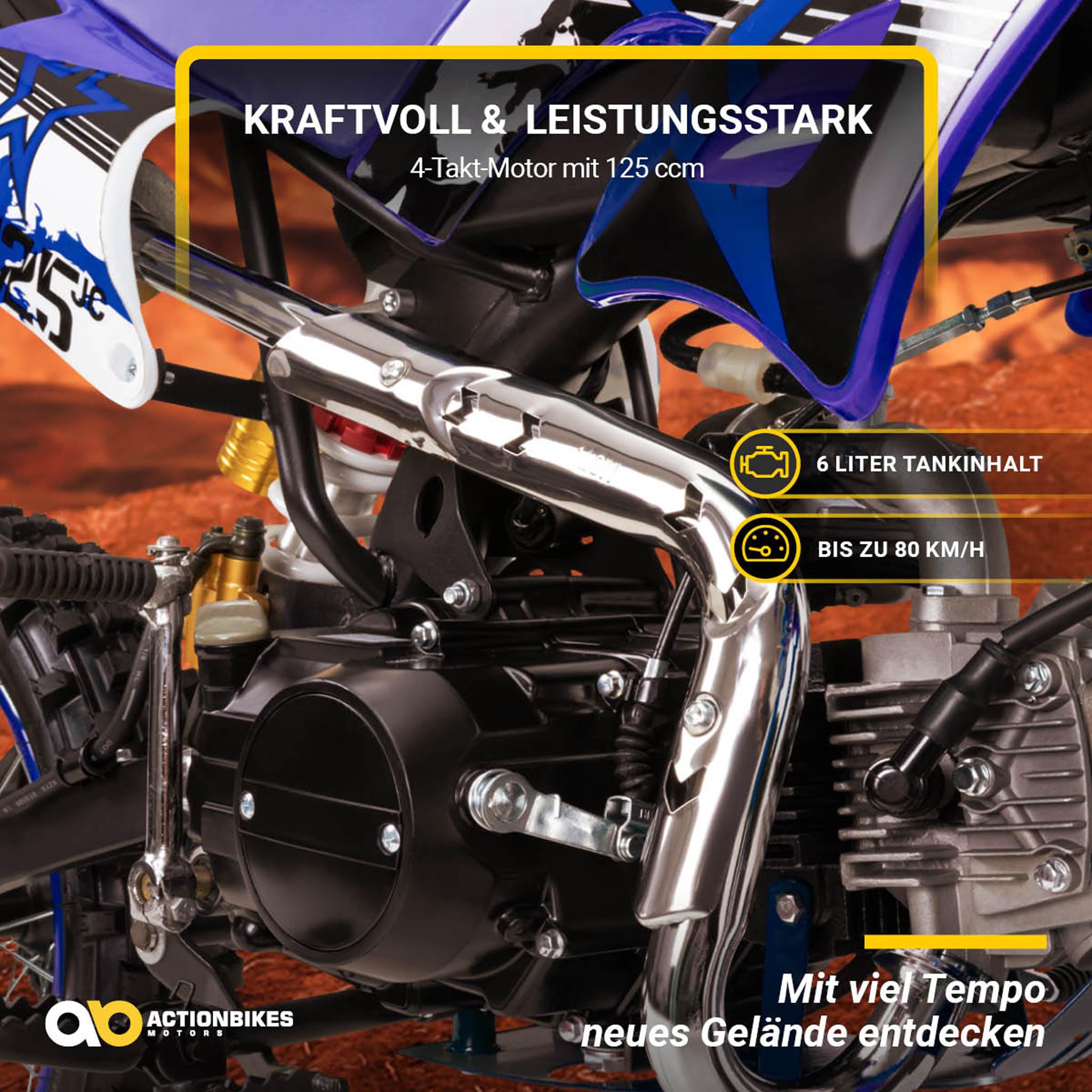 actionbikes-jc125-jugend-crossbike-125ccm-blau-80-km-h image 5