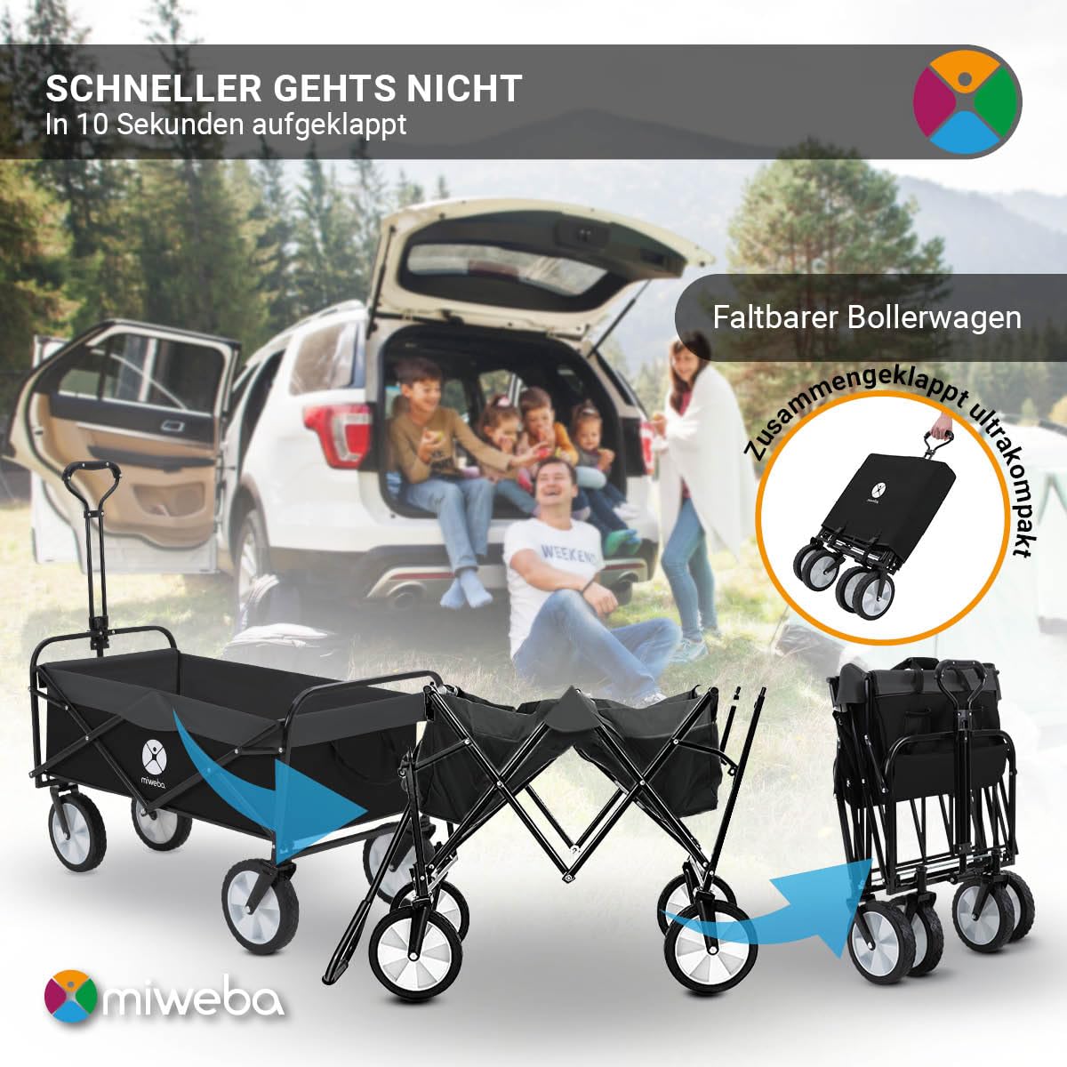miweba-mb-35-bollerwagen-faltbar-schwarz-grau-120-kg image 3
