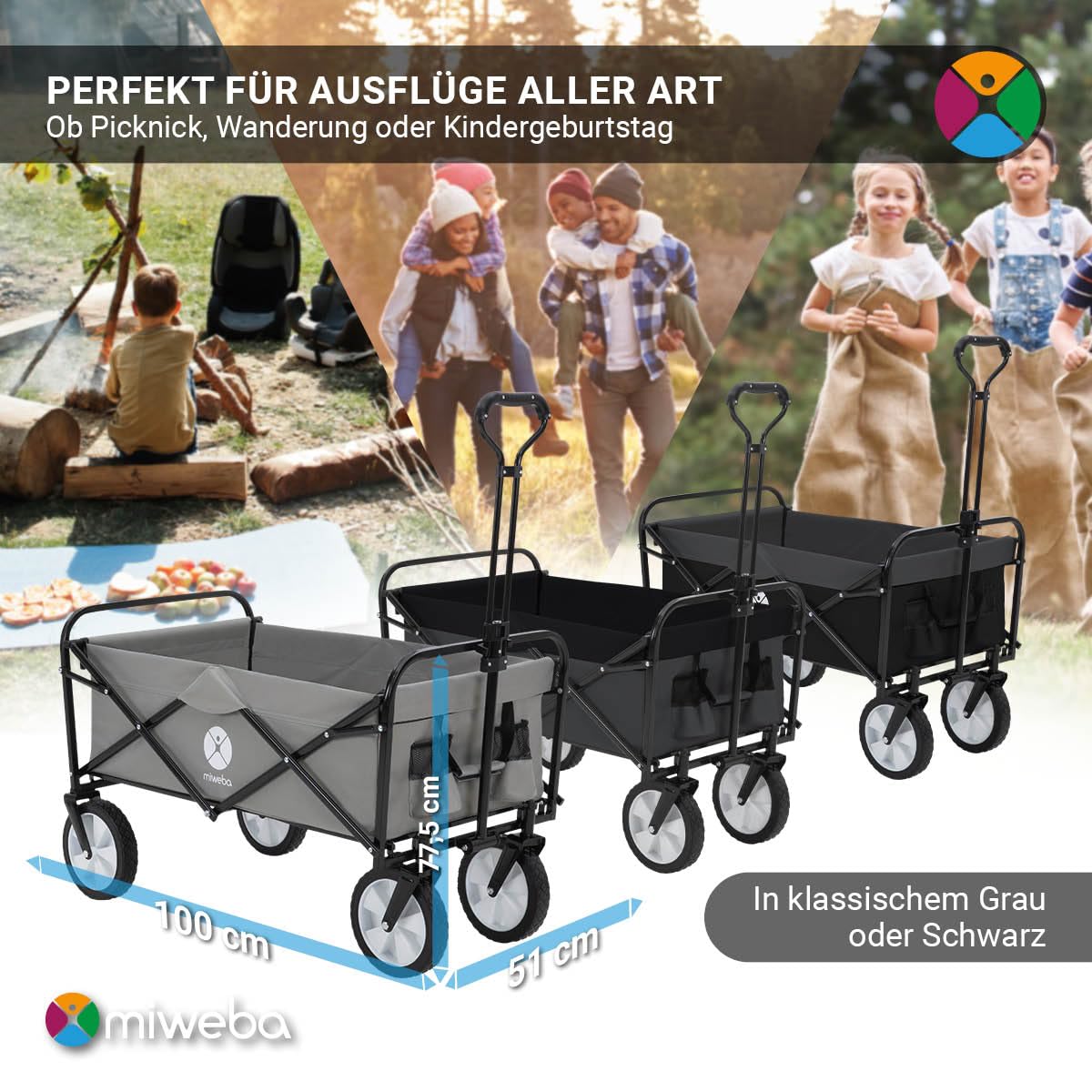 miweba-mb-35-bollerwagen-faltbar-grau-120-kg image 7