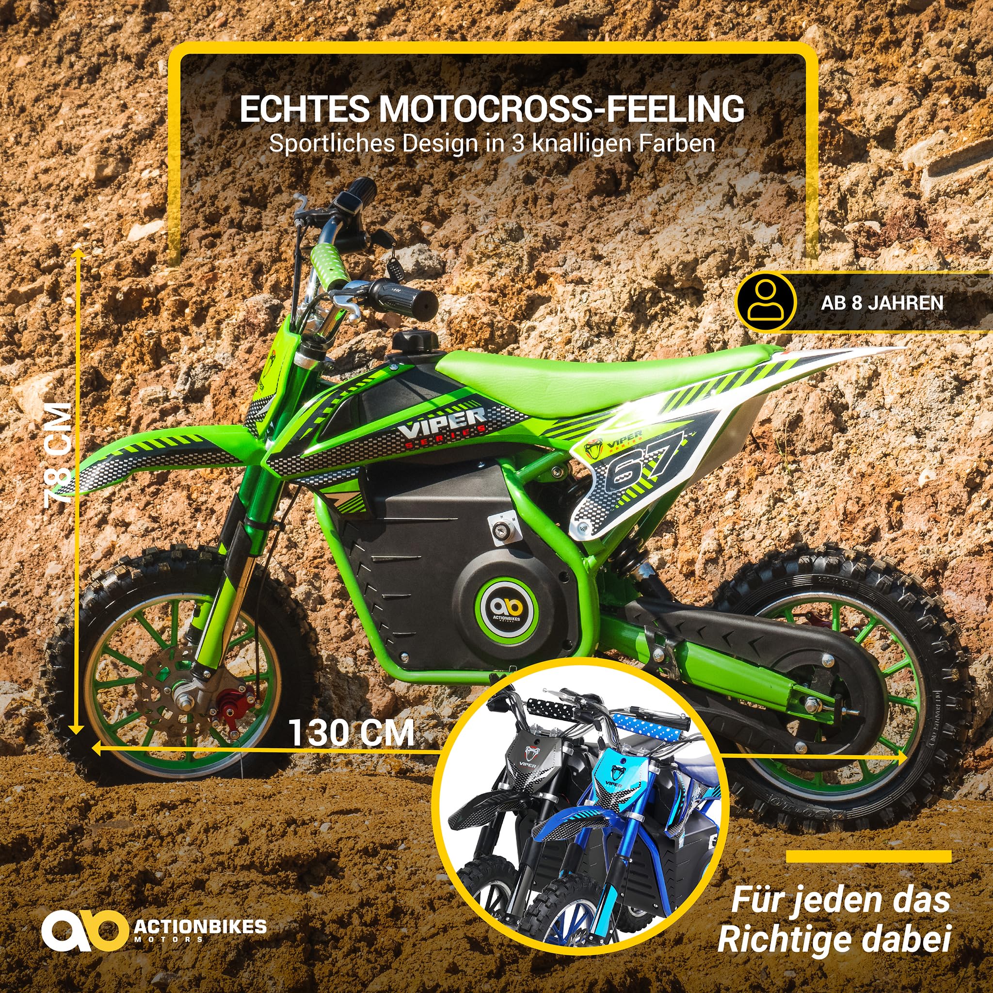 actionbikes-motors-viper-kinder-crossbike-elektro-1000w-schwarz image 8