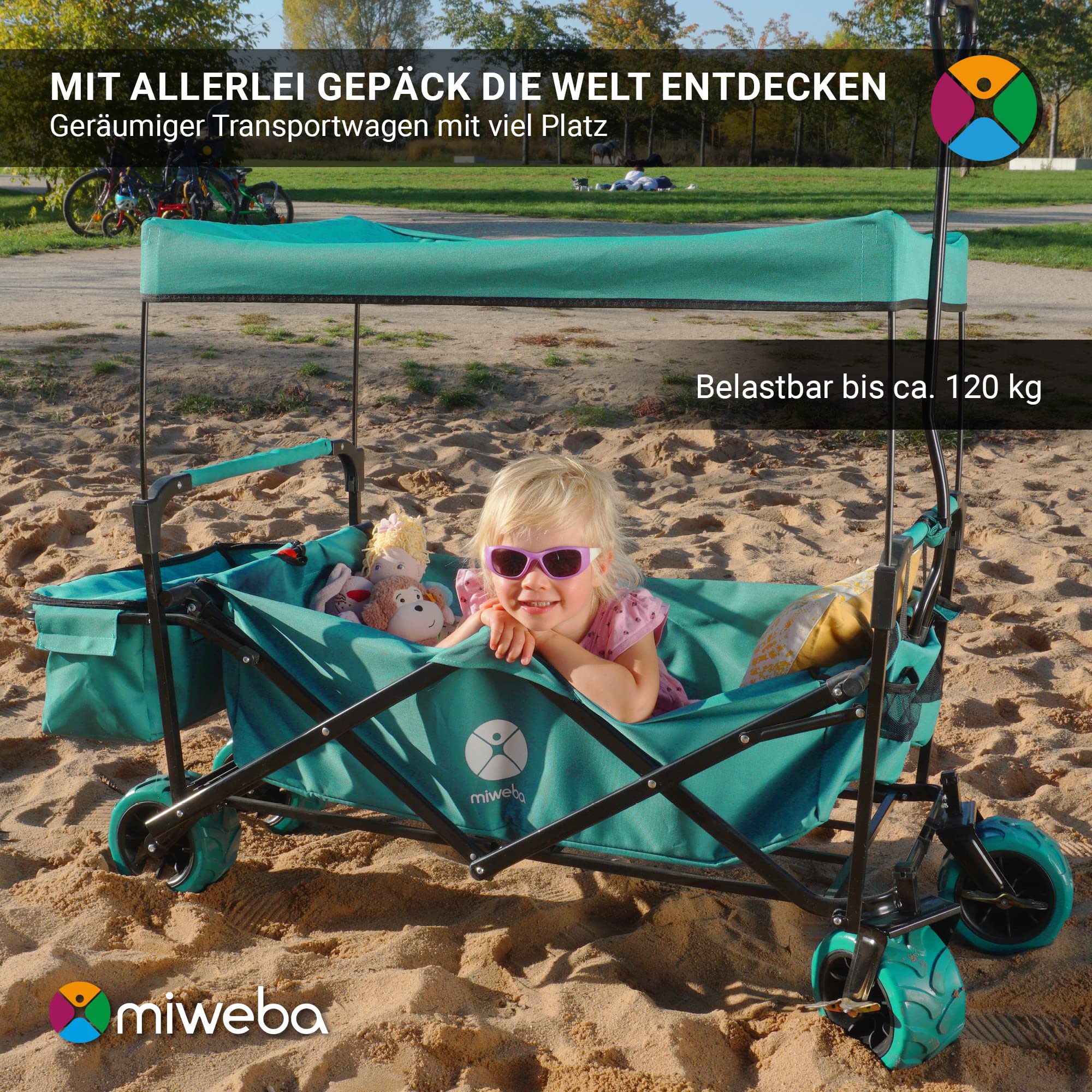 miweba-mb-10-bollerwagen-faltbar-grau-mit-dach-100-kg image 5