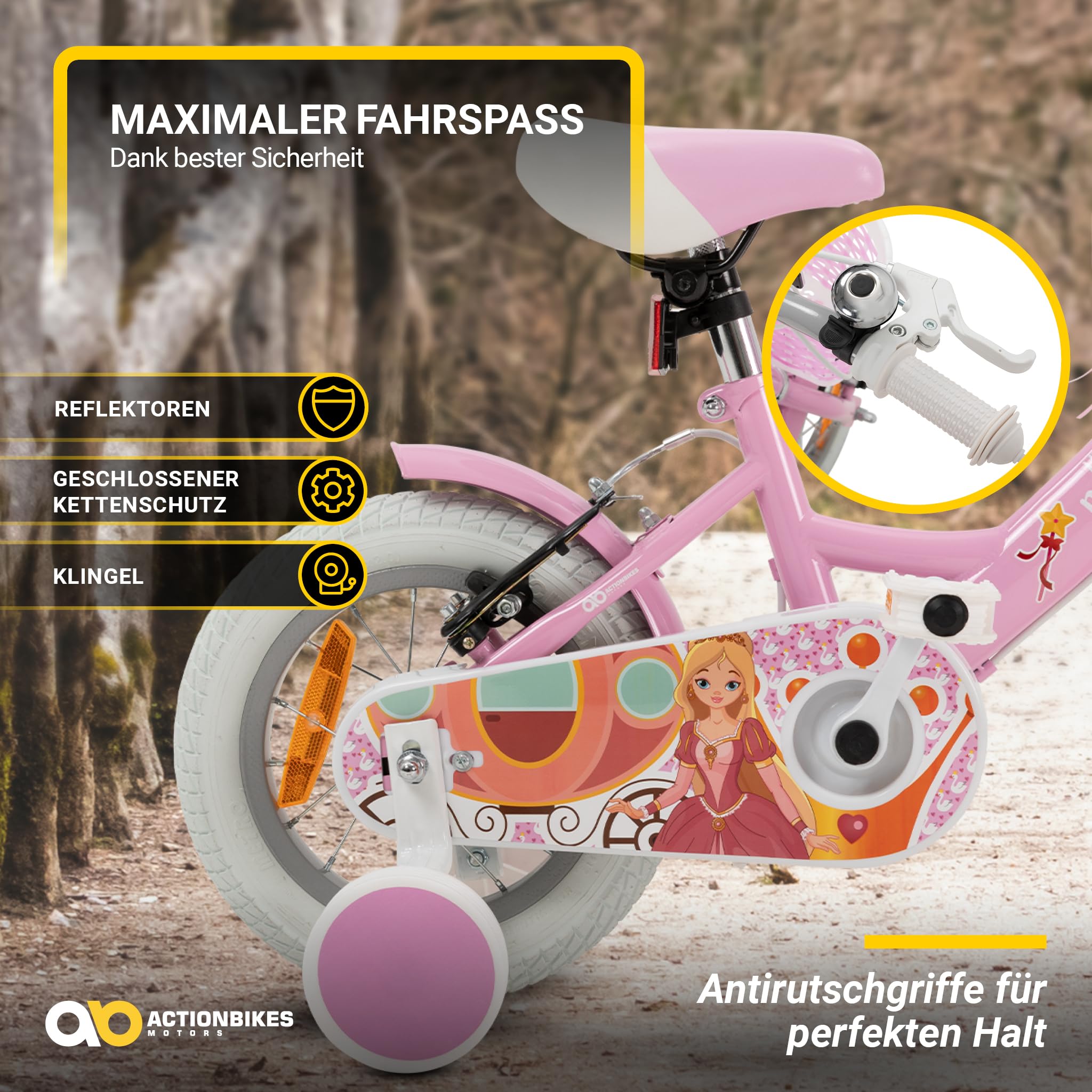 actionbikes-princess-kinderfahrrad-12-zoll-rosa-mit-st-tzr-dern image 4
