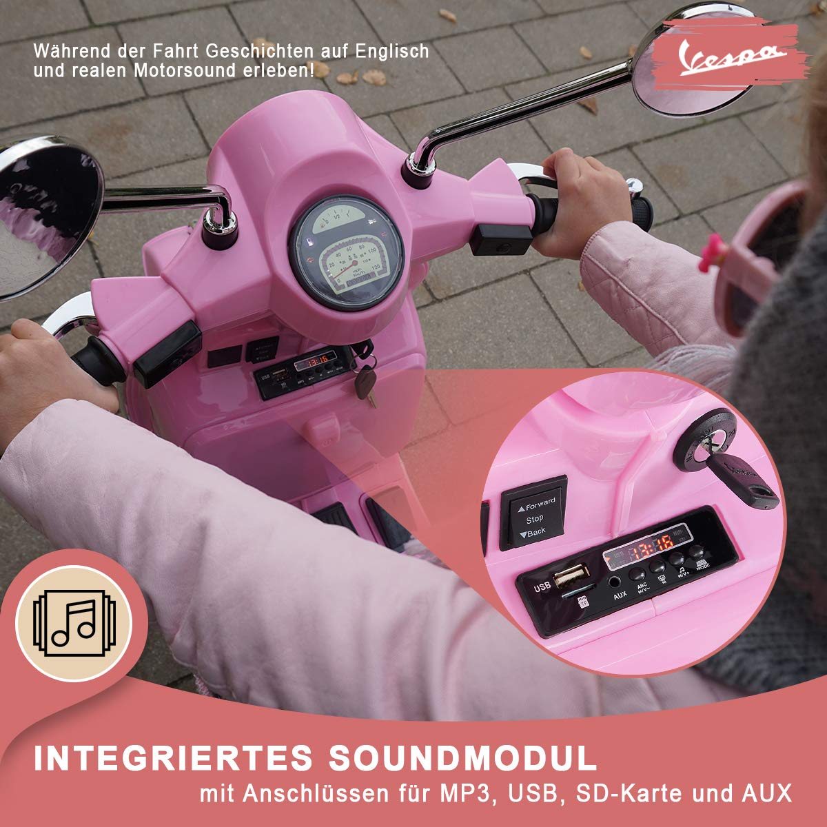 actionbikes-motors-vespa-elektroroller-pink-12v-mit-st-tzr-dern image 3