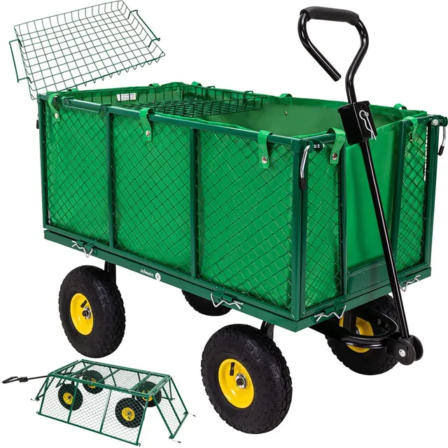 miweba-mb-550-bollerwagen-gr-n-190-l-mit-luftreifen image 1