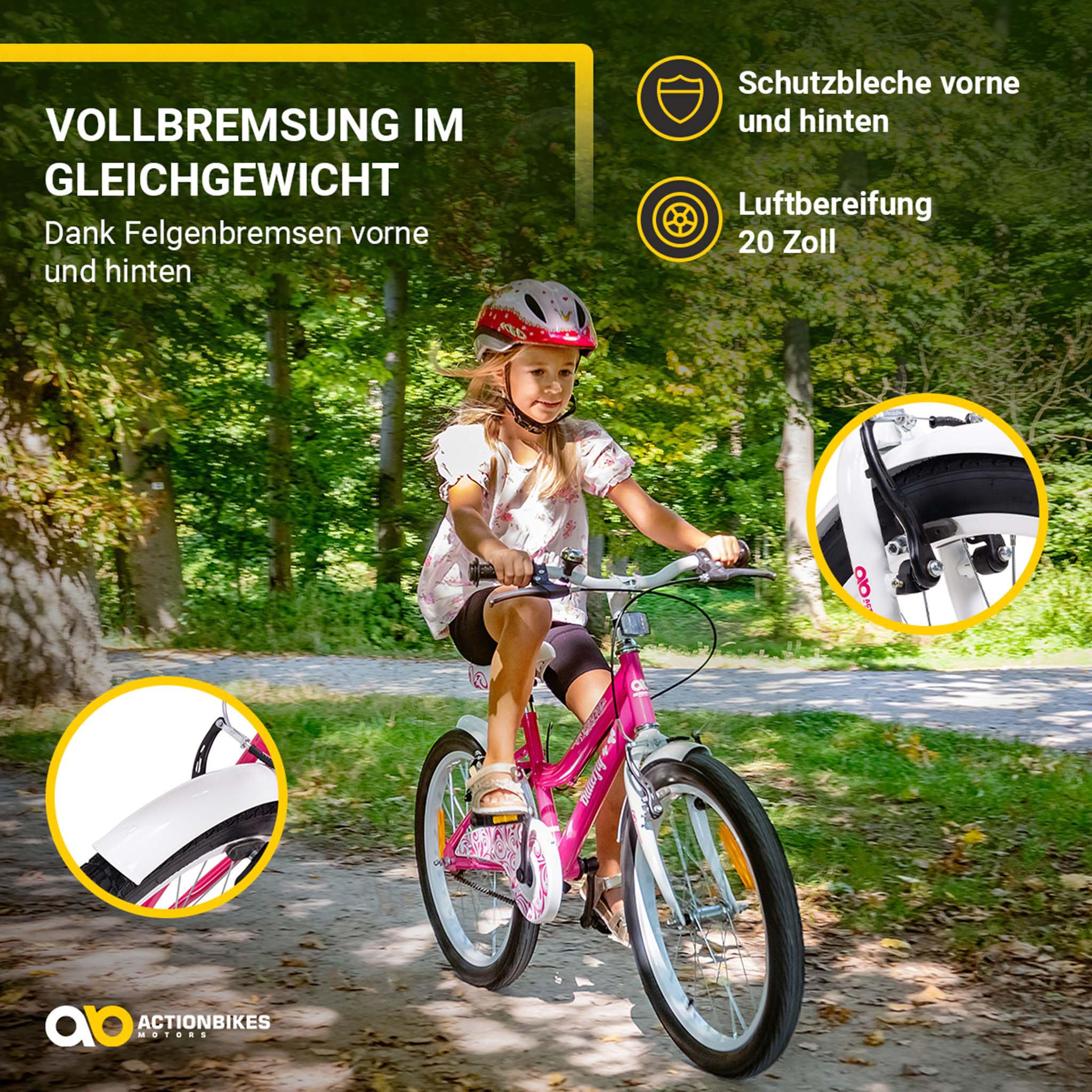 actionbikes-butterfly-kinderfahrrad-20-zoll-wei-pink-6-9-jahre image 6
