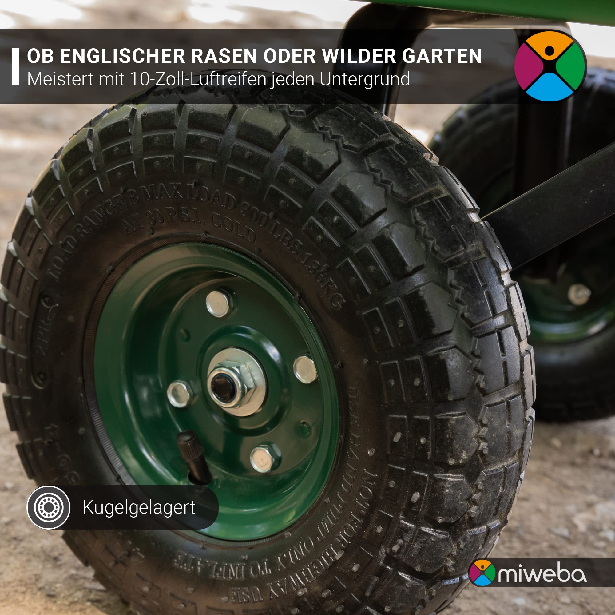 miweba-dumper-bollerwagen-gr-n-300-kg-mit-kippfunktion image 6