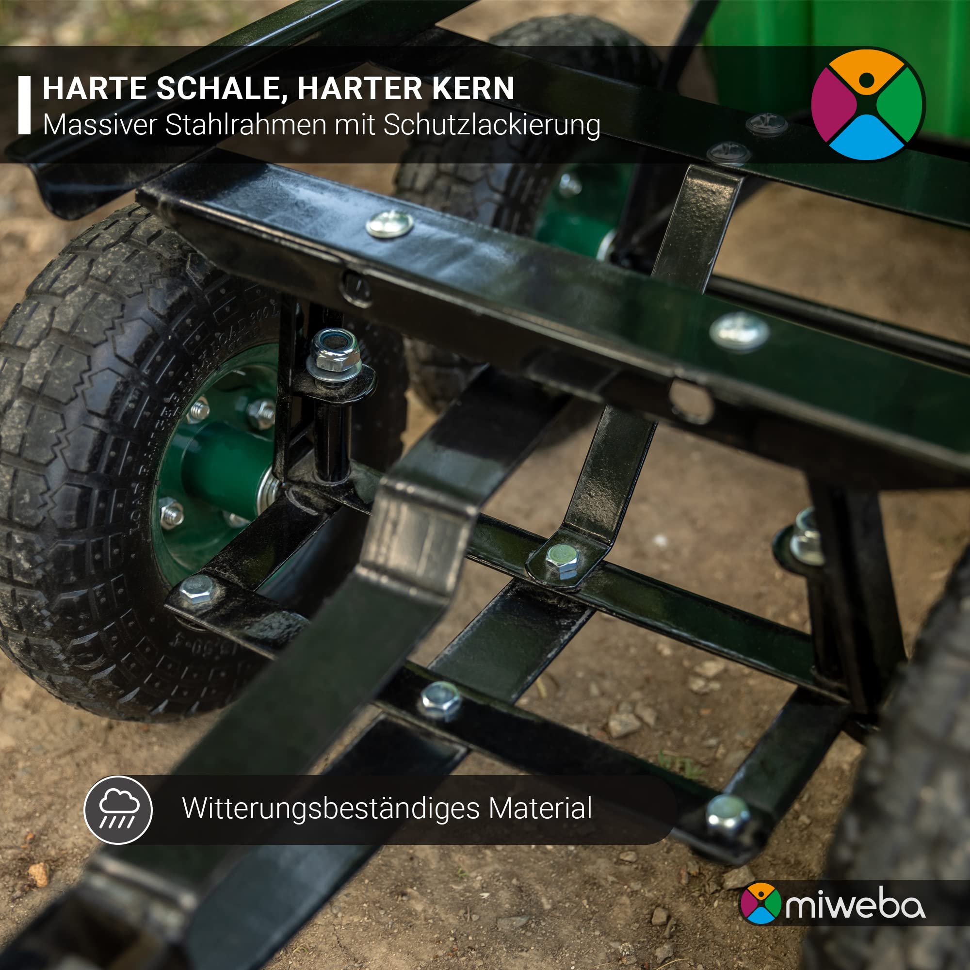 miweba-dumper-bollerwagen-gr-n-300-kg-mit-kippfunktion image 4