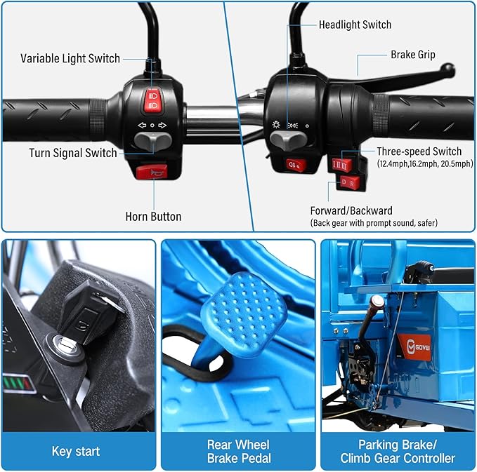 oryxearth-electric-dirt-bike-e-minibike-1000w-60v-blau-3-rad image 5