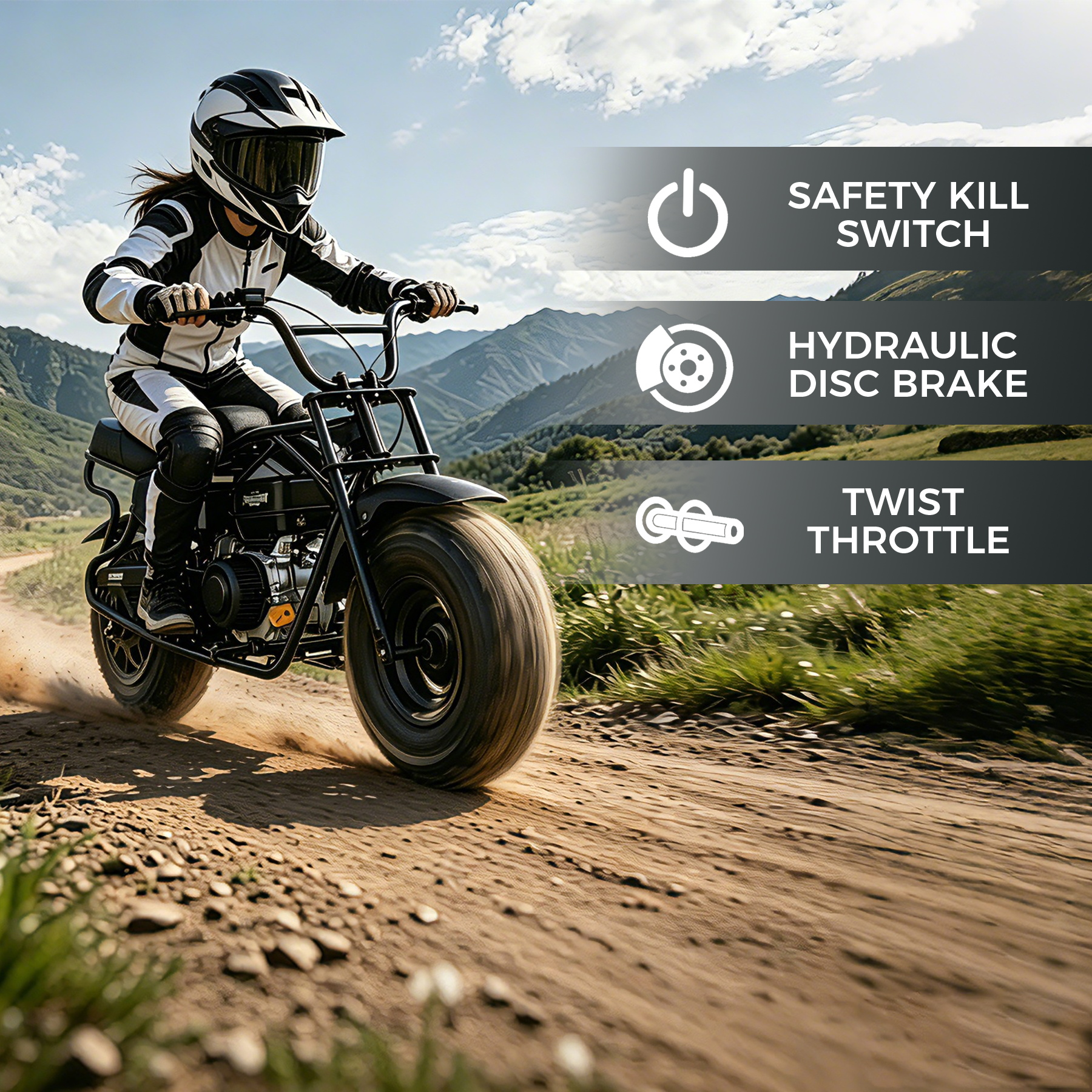 oryxearth-brm200-2-minibike-196cc-benzin-basic-56-km-h image 3