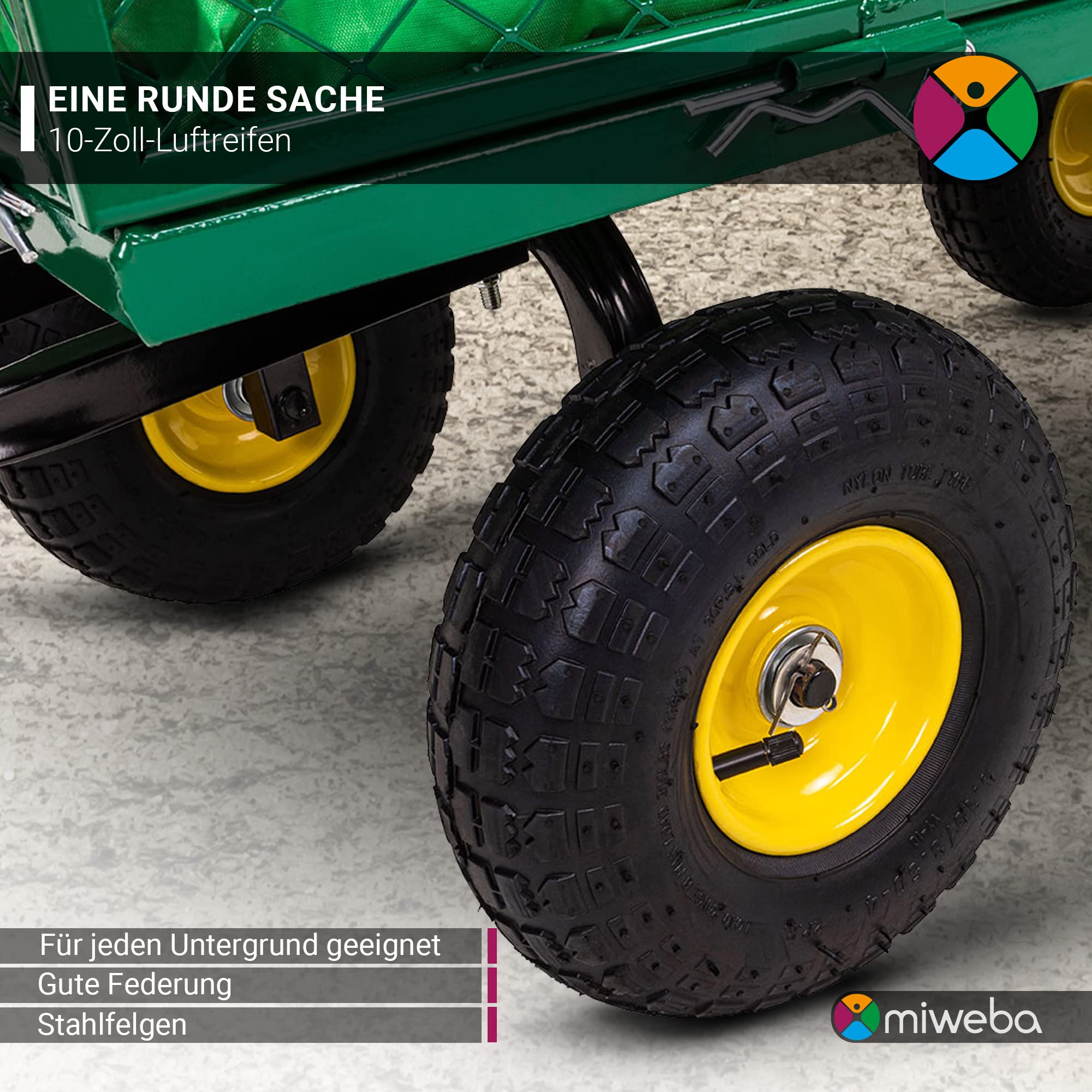 miweba-mb-550-bollerwagen-gr-n-190-l-mit-luftreifen image 4