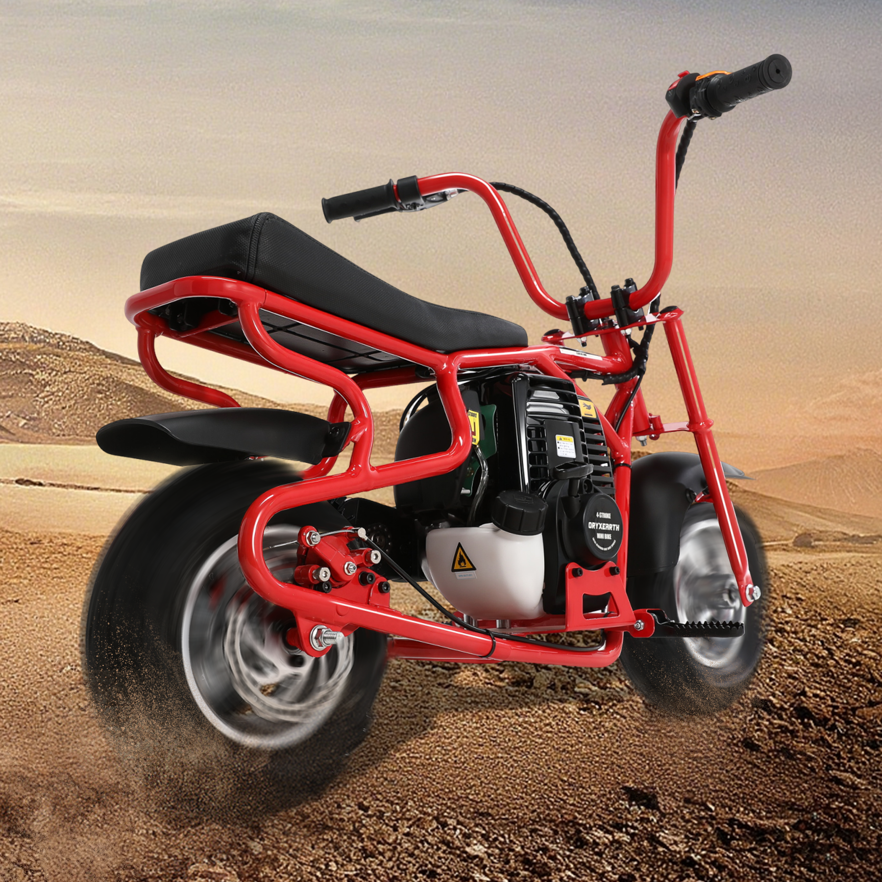 oryxearth-gas-mini-bike-dirt-bike-37-7cc-benzin-rot image 5