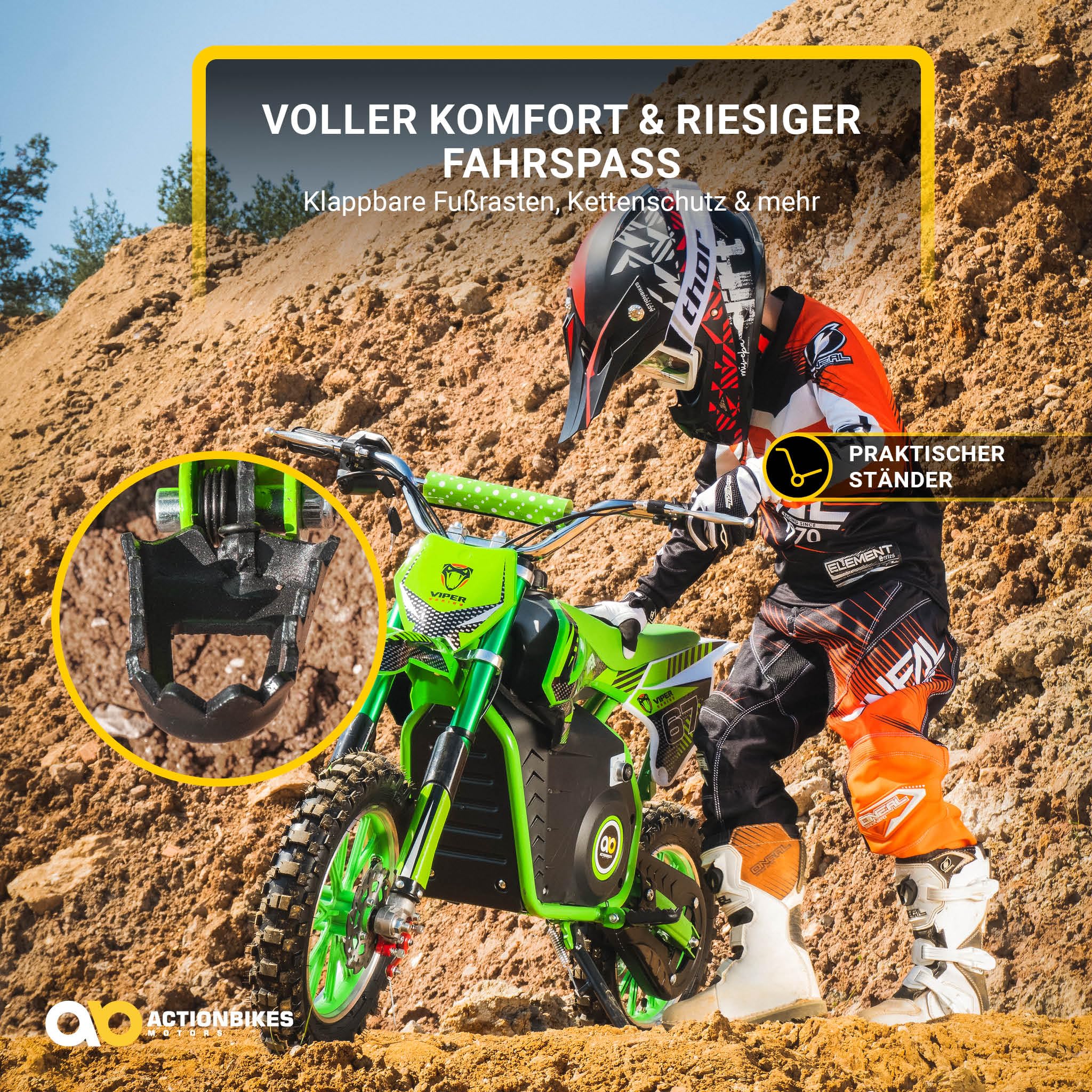 actionbikes-motors-viper-kinder-crossbike-elektro-1000w-schwarz image 7
