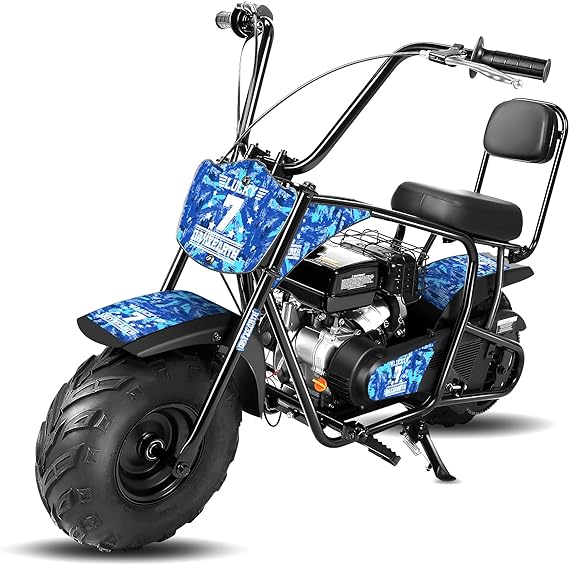 oryxearth-99cc-gas-mini-dirt-bike-24-mph-blau-lucky-7-max image 2