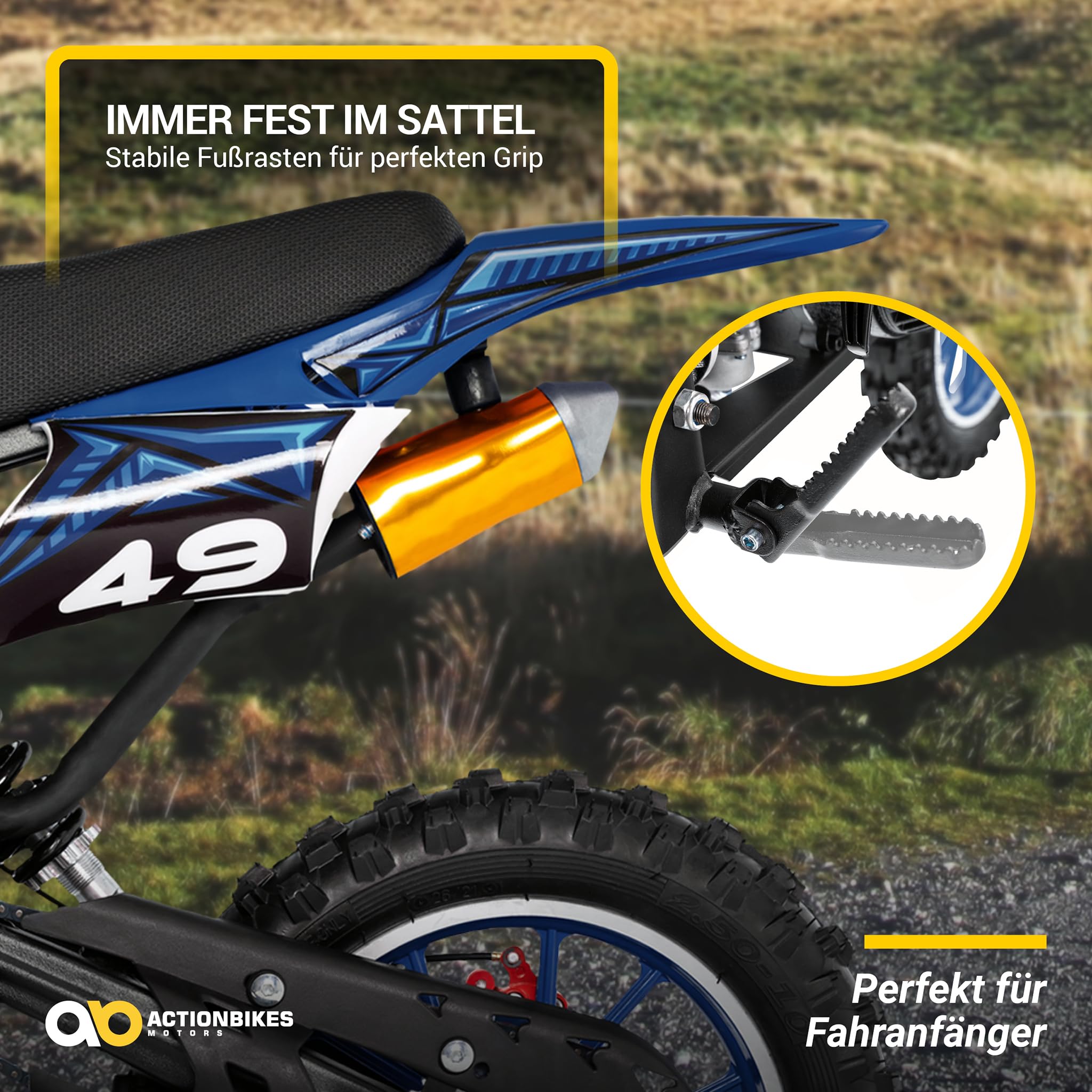 actionbikes-delta-49ccm-kinder-crossbike-schwarz-40-km-h image 7