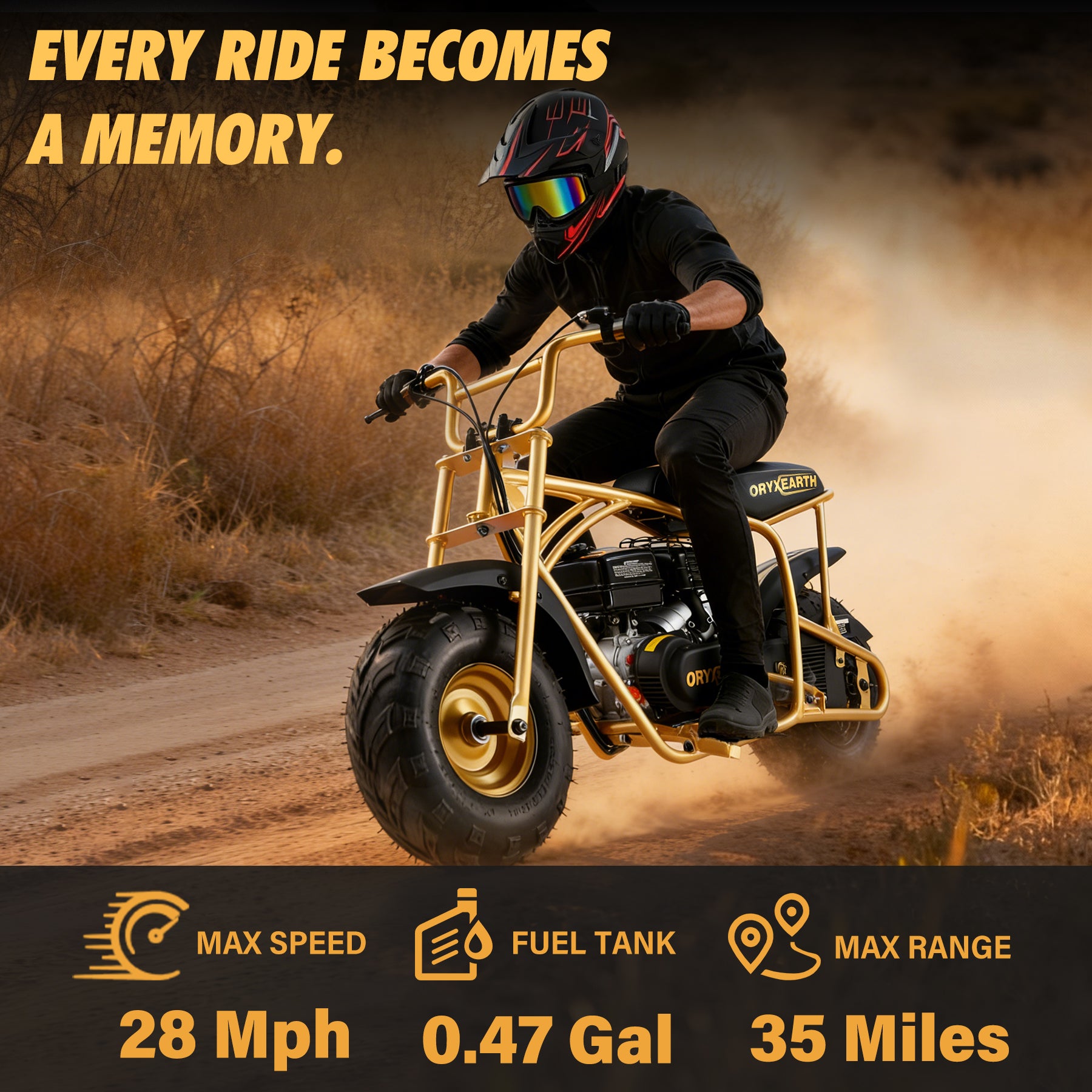 oryxearth-gas-mini-bike-omg99-minibike-99ccm-gold-4-takt image 8