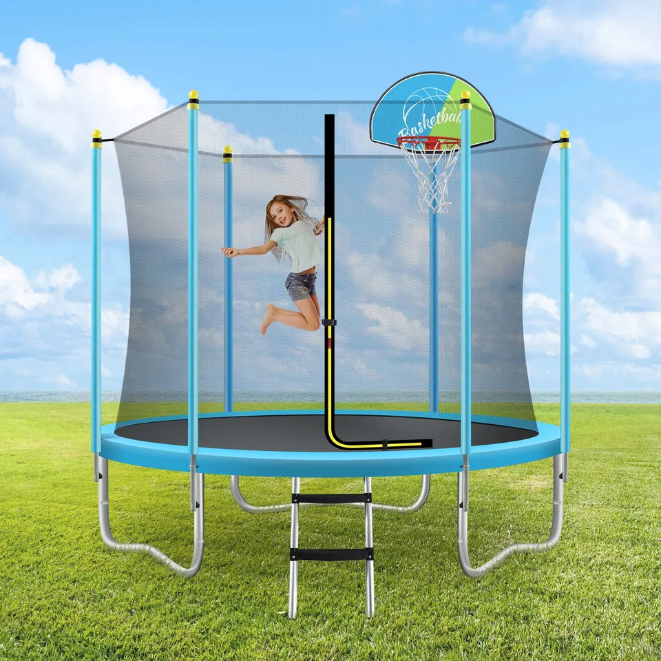 oryxearth-trampoline-gartentrampolin-8ft-mit-netz-244-cm image 1