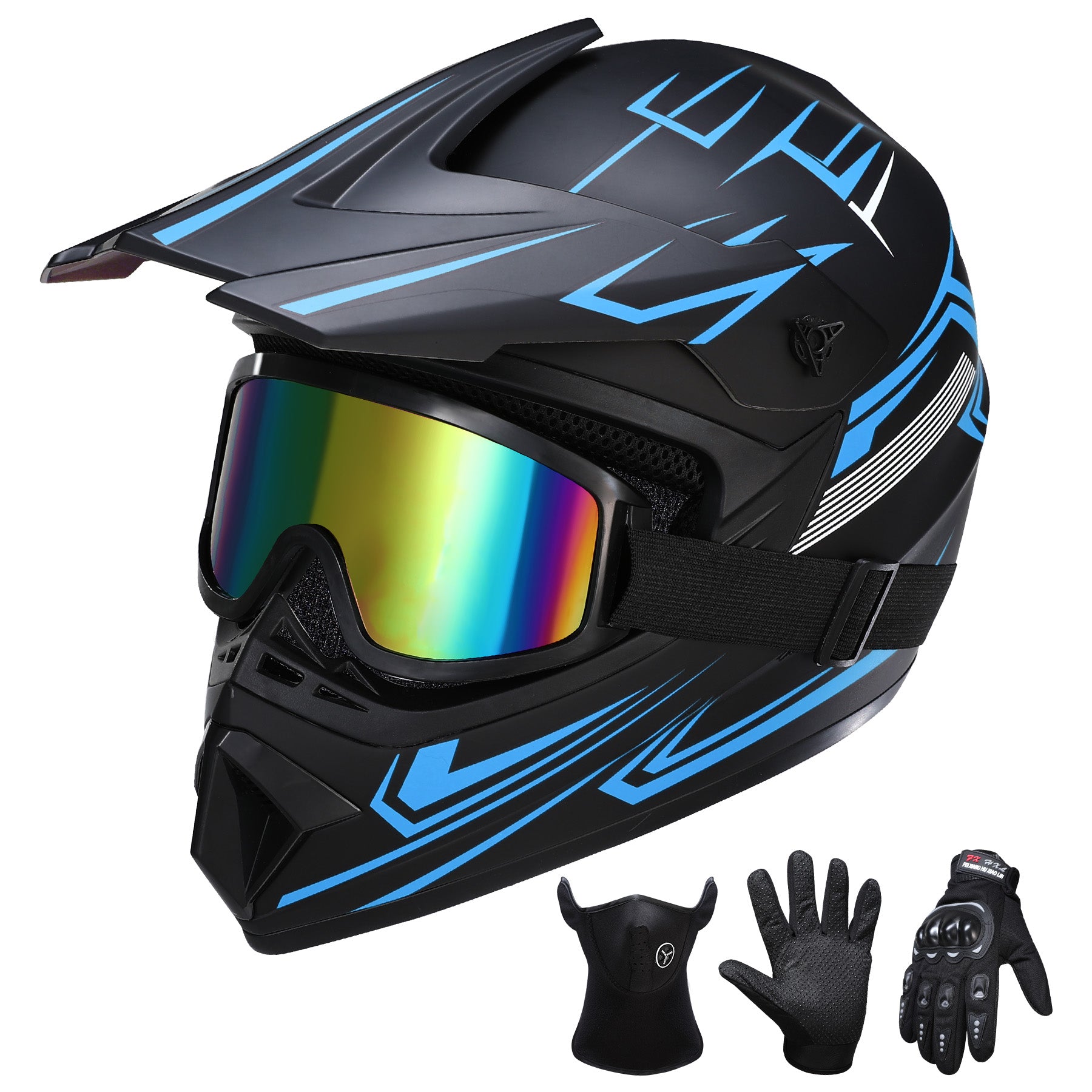 oryxearth-bike-accessories-crosshelm-blau-m-helm-set-mit-brille image 1