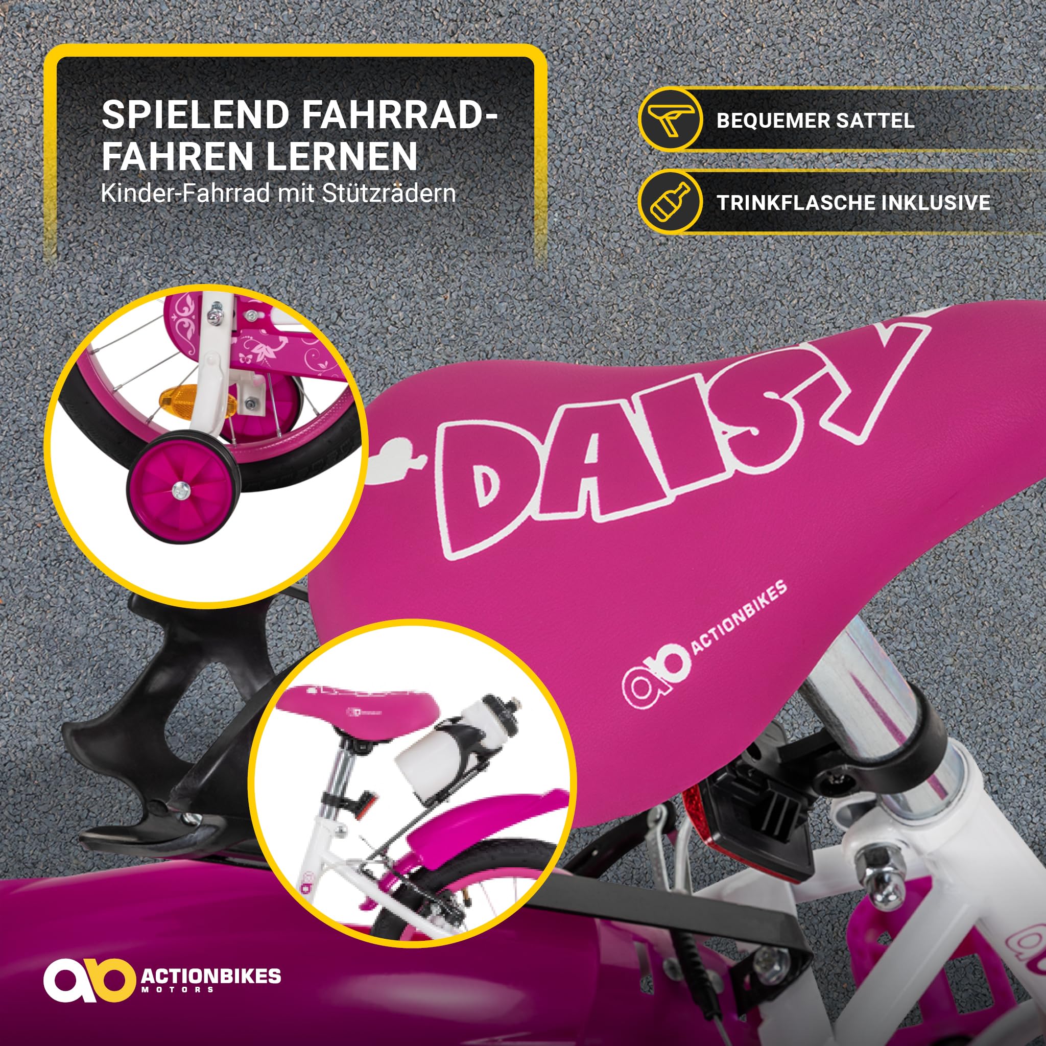 actionbikes-motors-daisy-16-zoll-kinderfahrrad-pink-mit-korb image 7