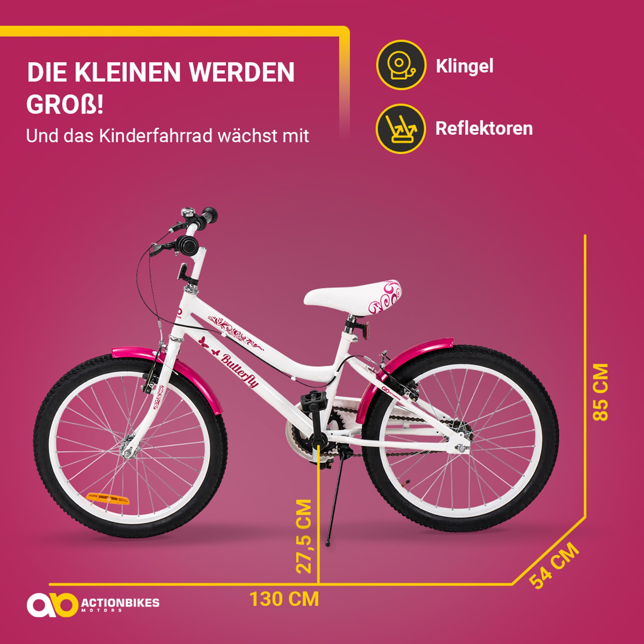 actionbikes-butterfly-kinderfahrrad-20-zoll-wei-pink-6-9-jahre image 4