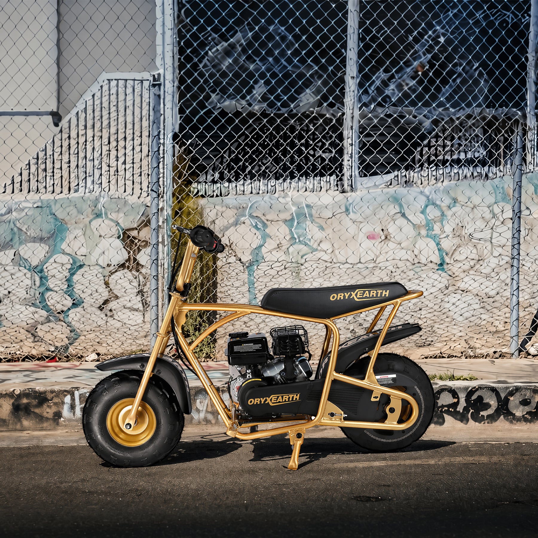 oryxearth-gas-mini-bike-brm100-1-minibike-99ccm-gold-220lbs image 3