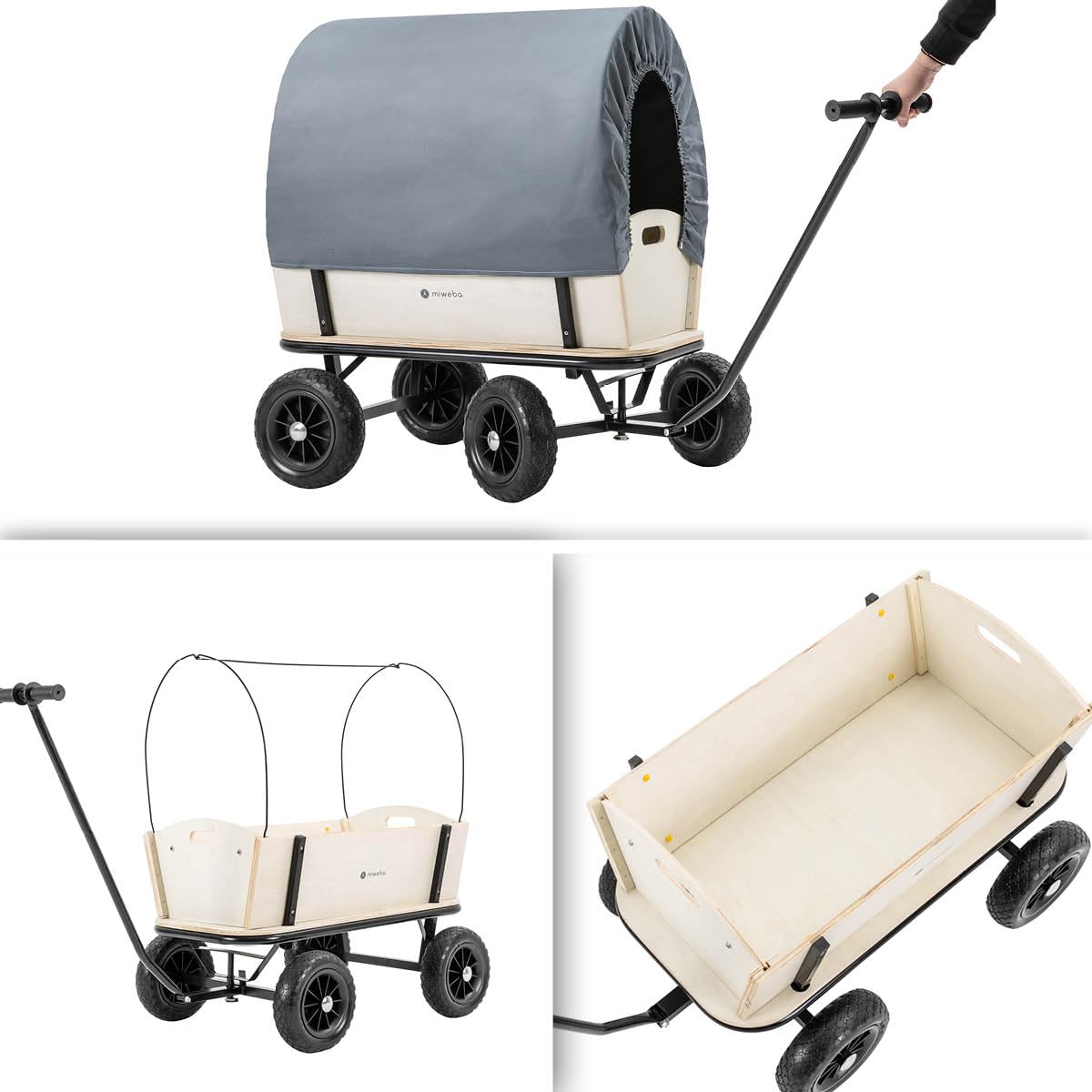 miweba-canvas-bollerwagen-mit-dach-180-kg-holz image 7