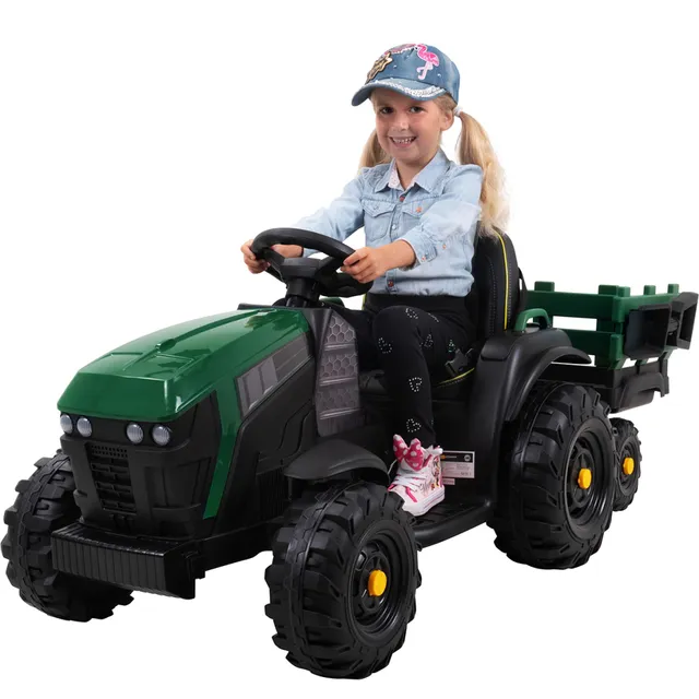 actionbikes-td925-kinder-traktor-elektro-gr-n-anh-nger image 1