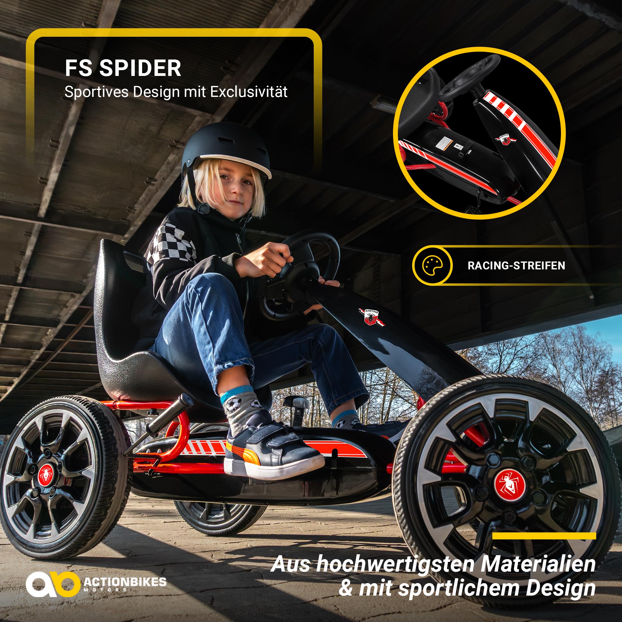actionbikes-motors-fs-spider-pedal-gokart-schwarz-ab-3-jahre image 3