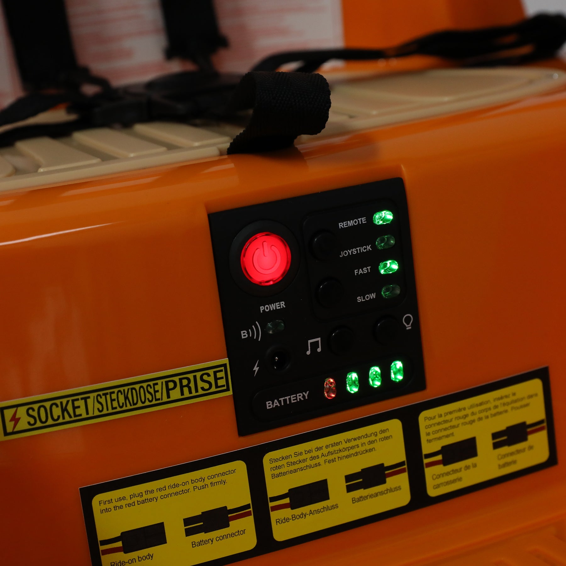 oryxearth-ride-on-autoscooter-12v-bumper-car-orange-360 image 5