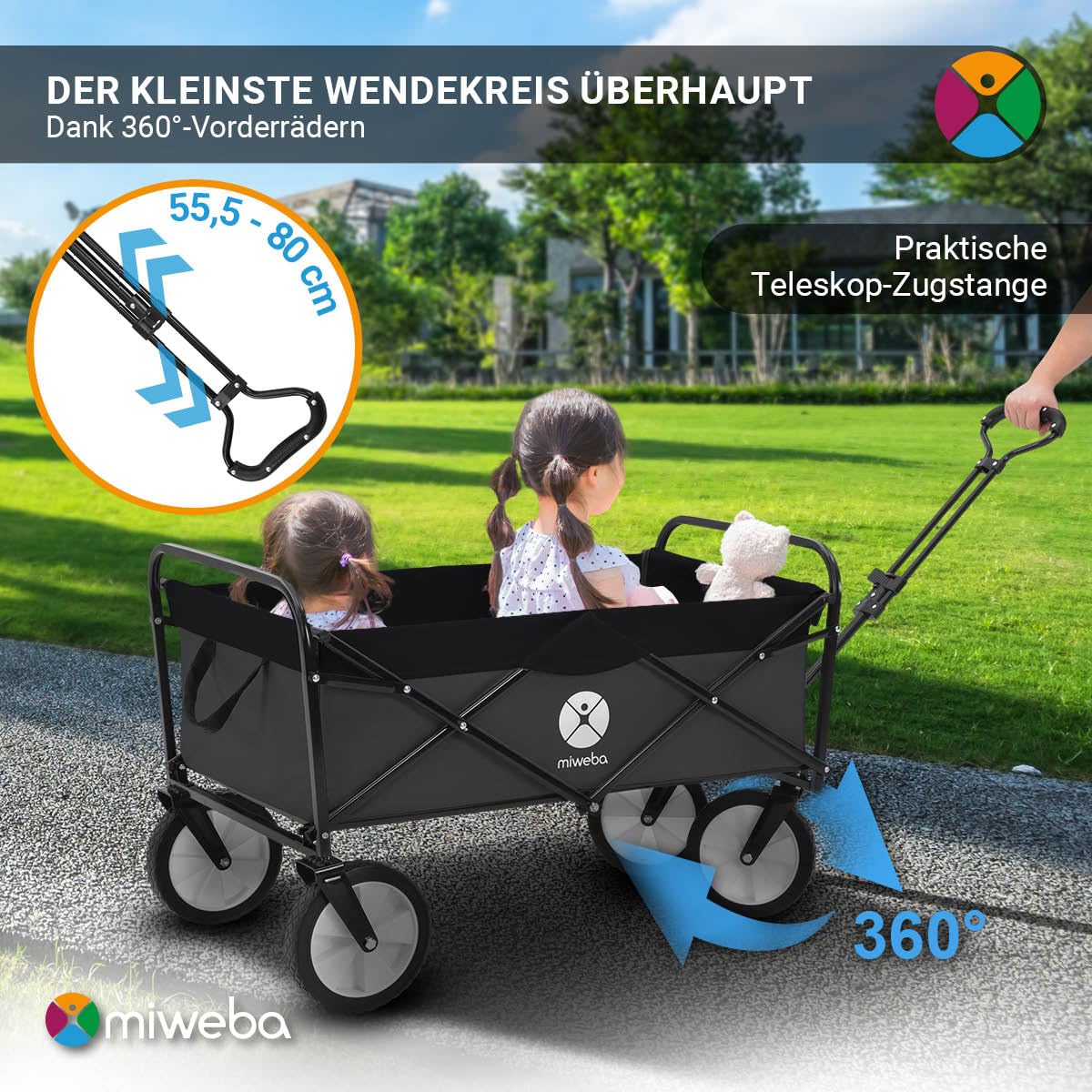 miweba-mb-35-bollerwagen-faltbar-grau-120-kg image 4