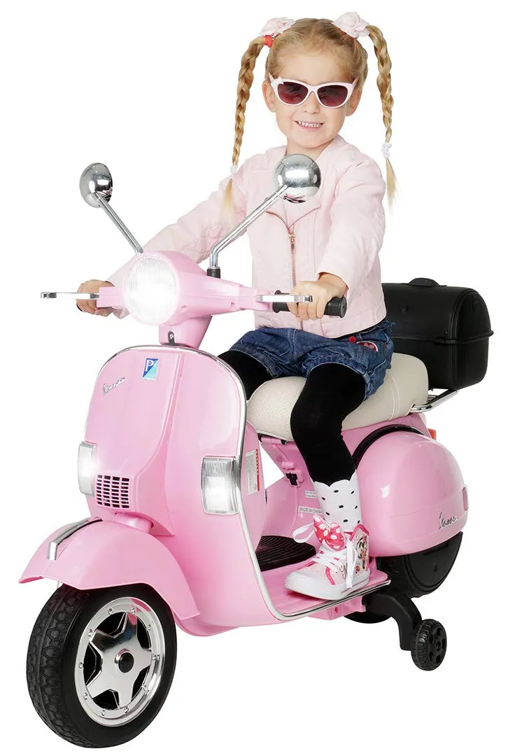 actionbikes-motors-vespa-elektroroller-pink-12v-mit-st-tzr-dern image 1
